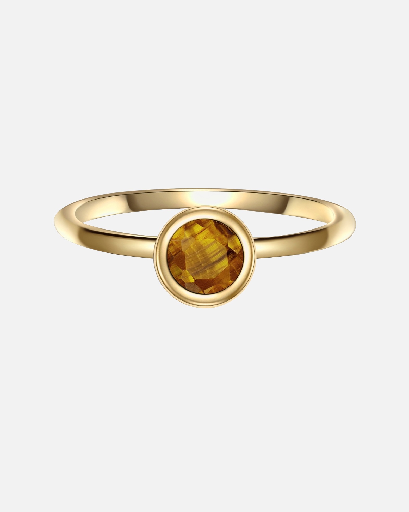 Bague for FemmeGlanzstücke MünchenBague en argent Argent sterling Oeil de tigre en Or jaune54