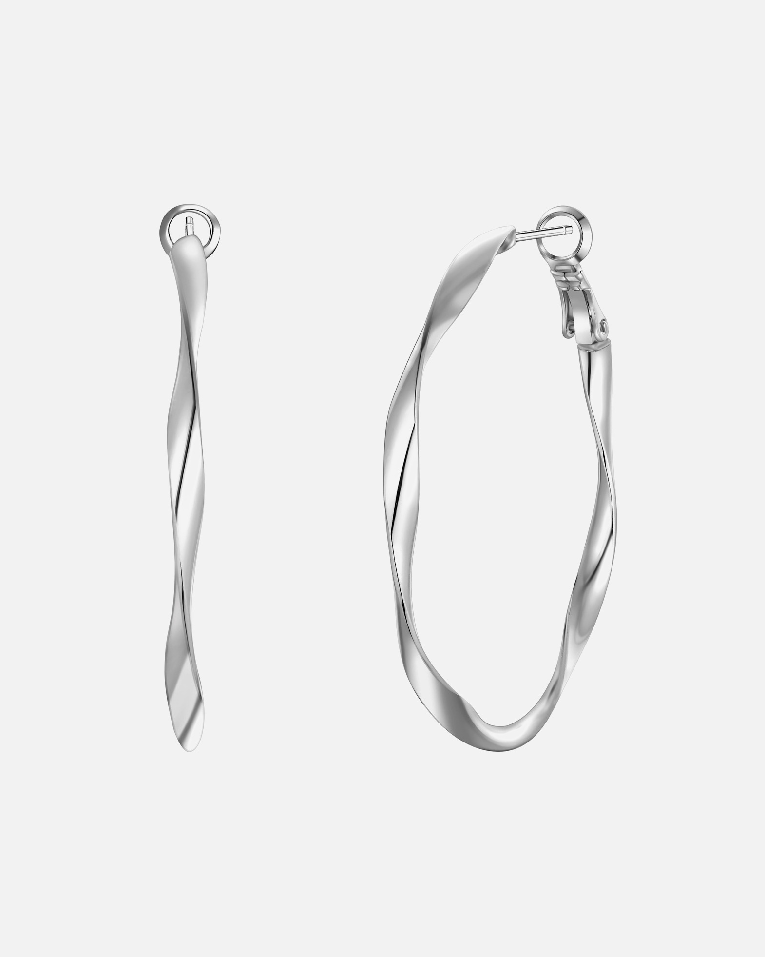 Créoles for FemmeCréoles en laiton argenté44,7 mm