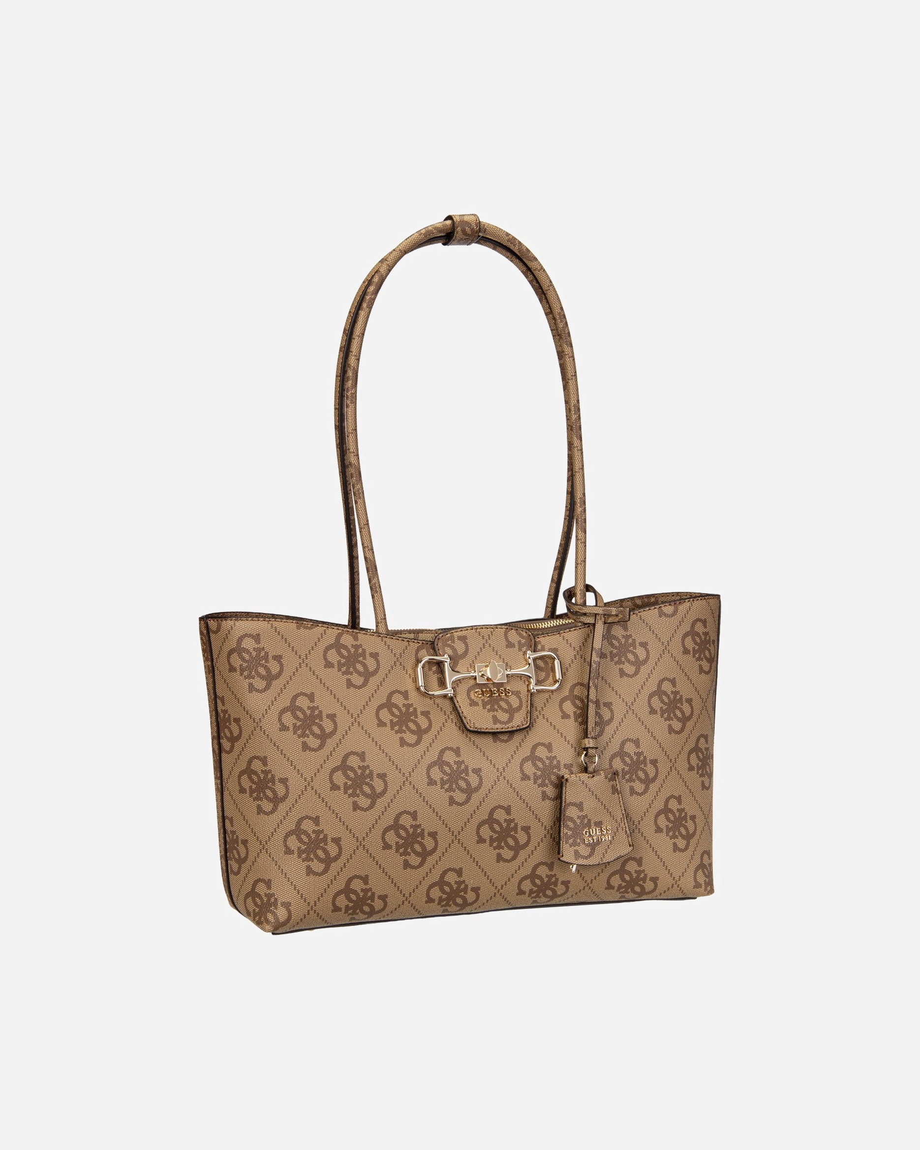 Shopper für Weiblich Guess Janie Schultertasche latte logo