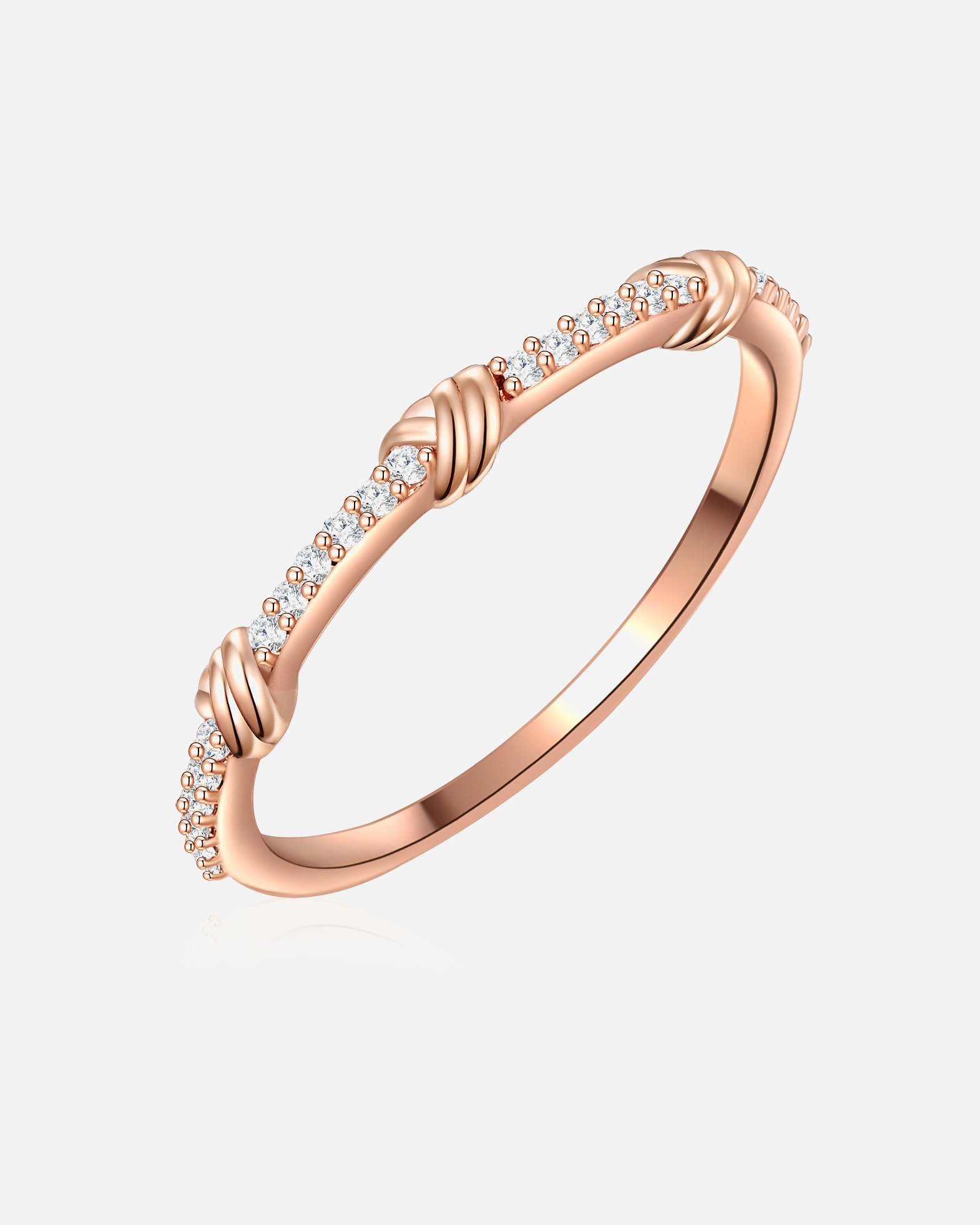 Bague for FemmeGlanzstücke MünchenBague en argent Argent sterling Oxyde de zirconium (CZ) en Or rose50