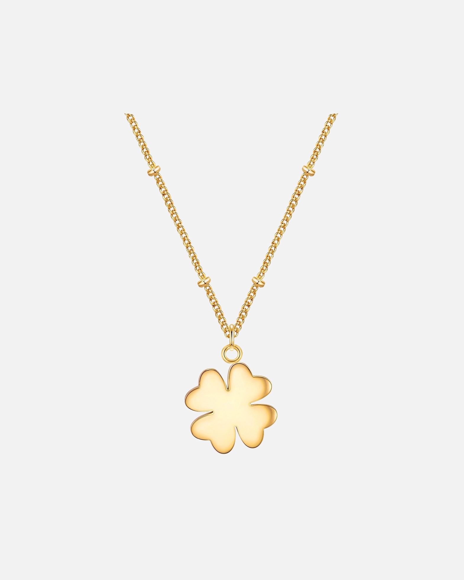 Collier for FemmeEASTSIDECollier en acier inoxydé Feuille de trèfle Acier inoxydable en Or jaune40,0 cm Basiskette + 5,0 cm Verlängerung