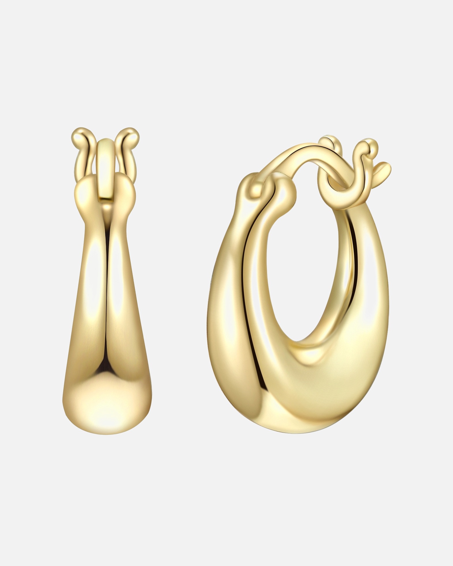 Créoles for FemmeCréoles en argent Argent sterling en Or jaune14,8 mm