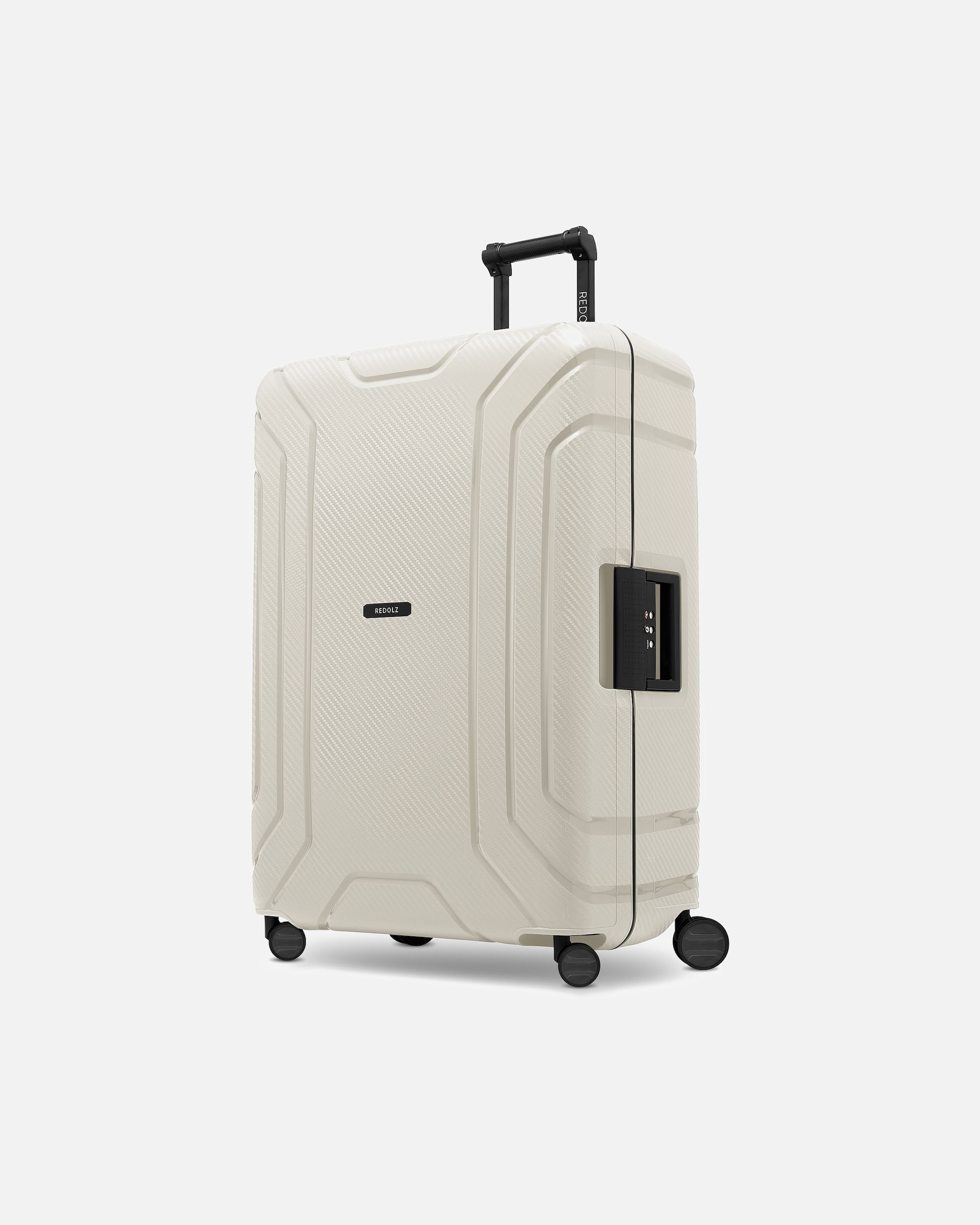 Trolley für Männlich Redolz Essentials 15 4-Rollen Trolley 75 cm mit Dreipunkt-Verschluss eggshell
