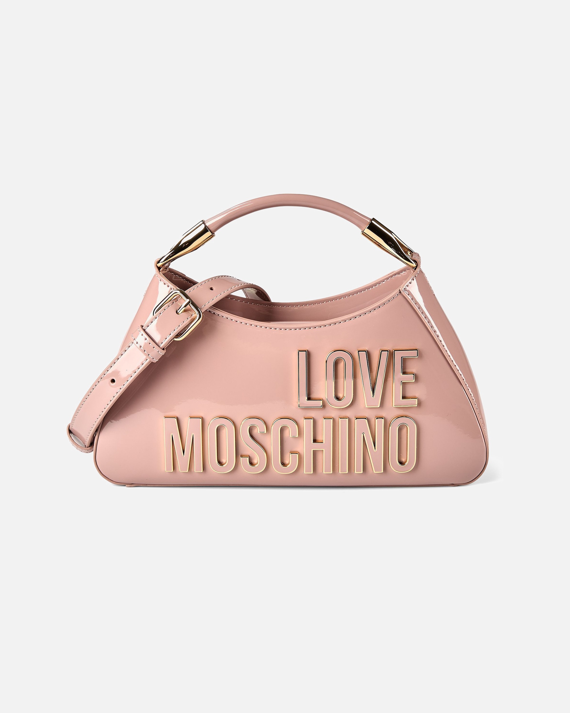 Sac for FemmeLove MoschinoEnameled Logo Sac porté mainpink