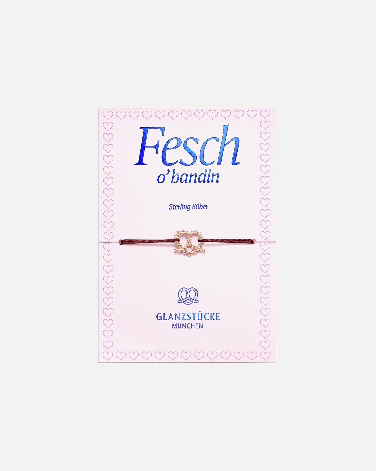 Bracelet for FemmeGlanzstücke MünchenBracelet Bretzel coeur en Argent sterling en Or rose15,0 - 22,0 cm, flexibel einstellbar