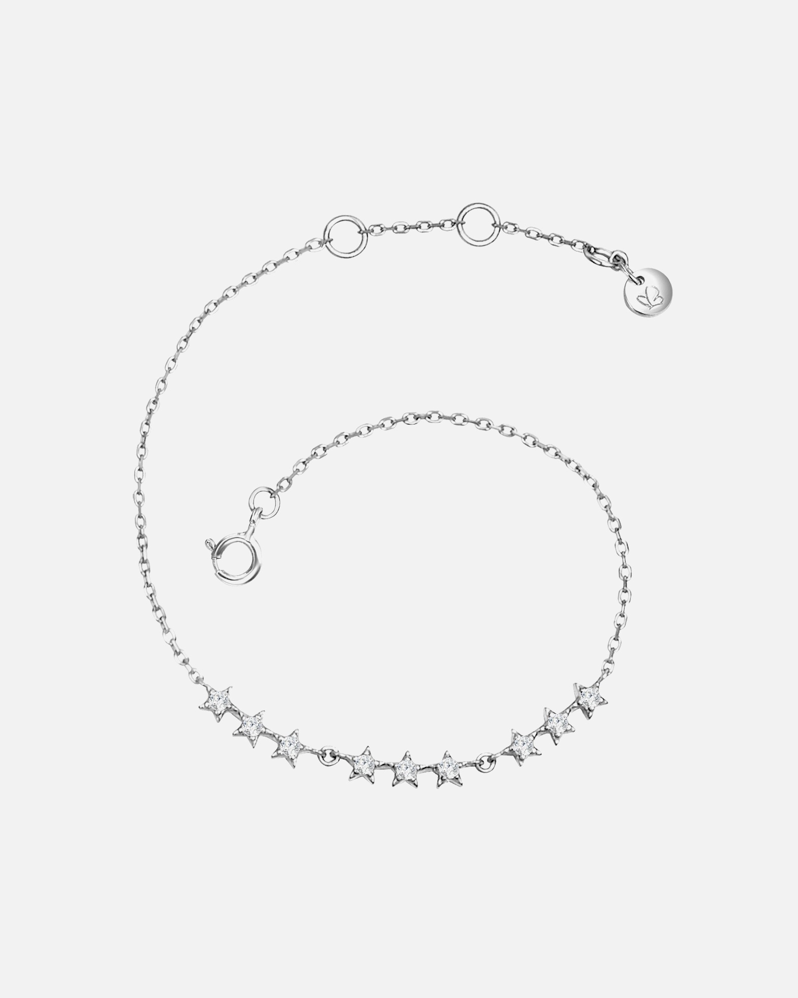 Bracelet for FemmeBracelet en argent Étoiles Argent sterling Oxyde de zirconium (CZ) en Argent15,0 cm Basislänge + 2,5 cm Verlängerung