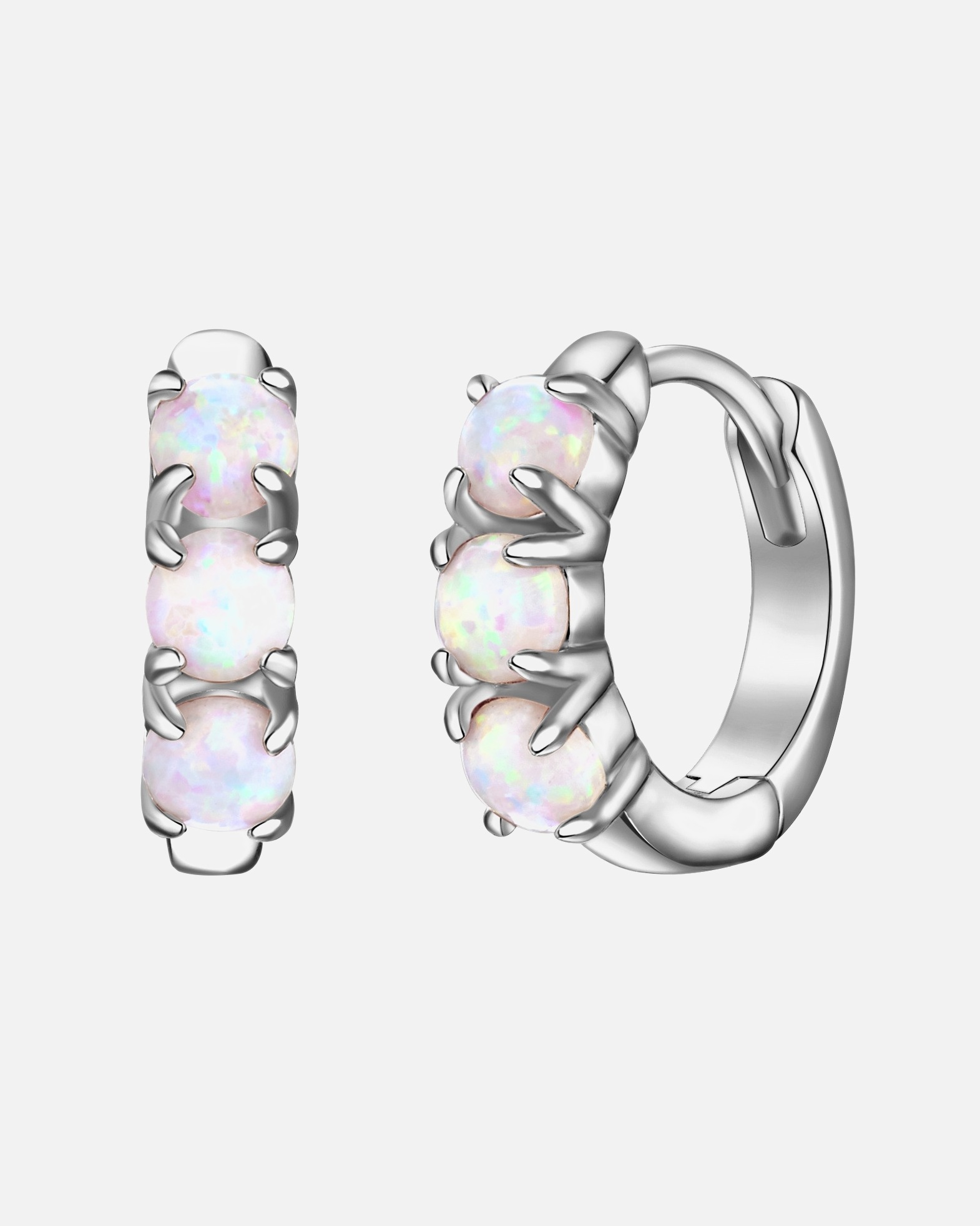 Créoles for FemmeCréoles en argent Argent sterling Opale (synth.) en Argent10,3 mm