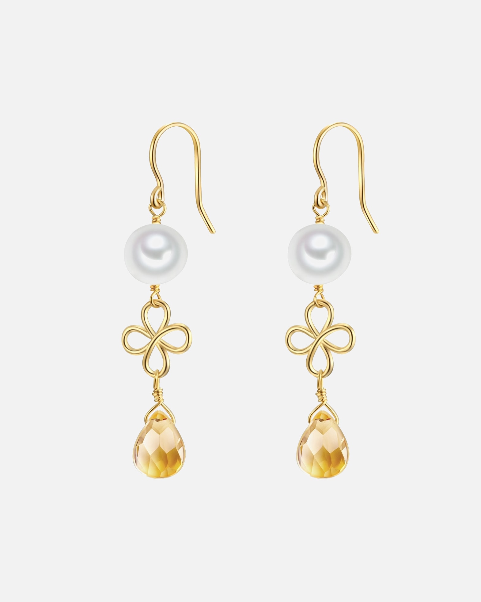 Boucle d'oreilles for FemmeValero PearlsBoucles d'oreille en argent Argent sterling Verre Perle de culture d'eau douce en Or jaune44,8 mm