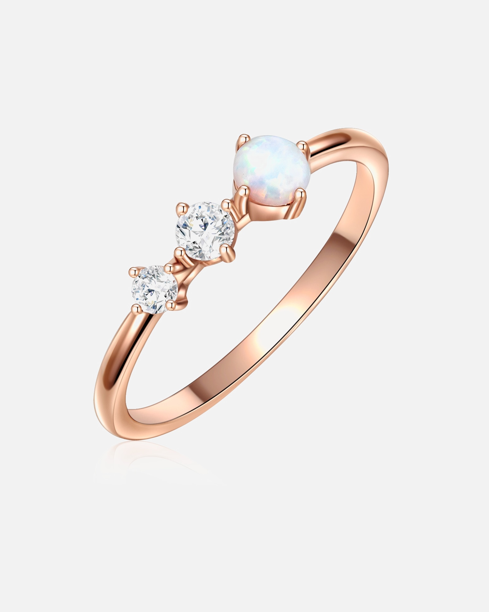 Bague for FemmeGlanzstücke MünchenBague en argent Argent sterling Oxyde de zirconium (CZ) en Or rose54