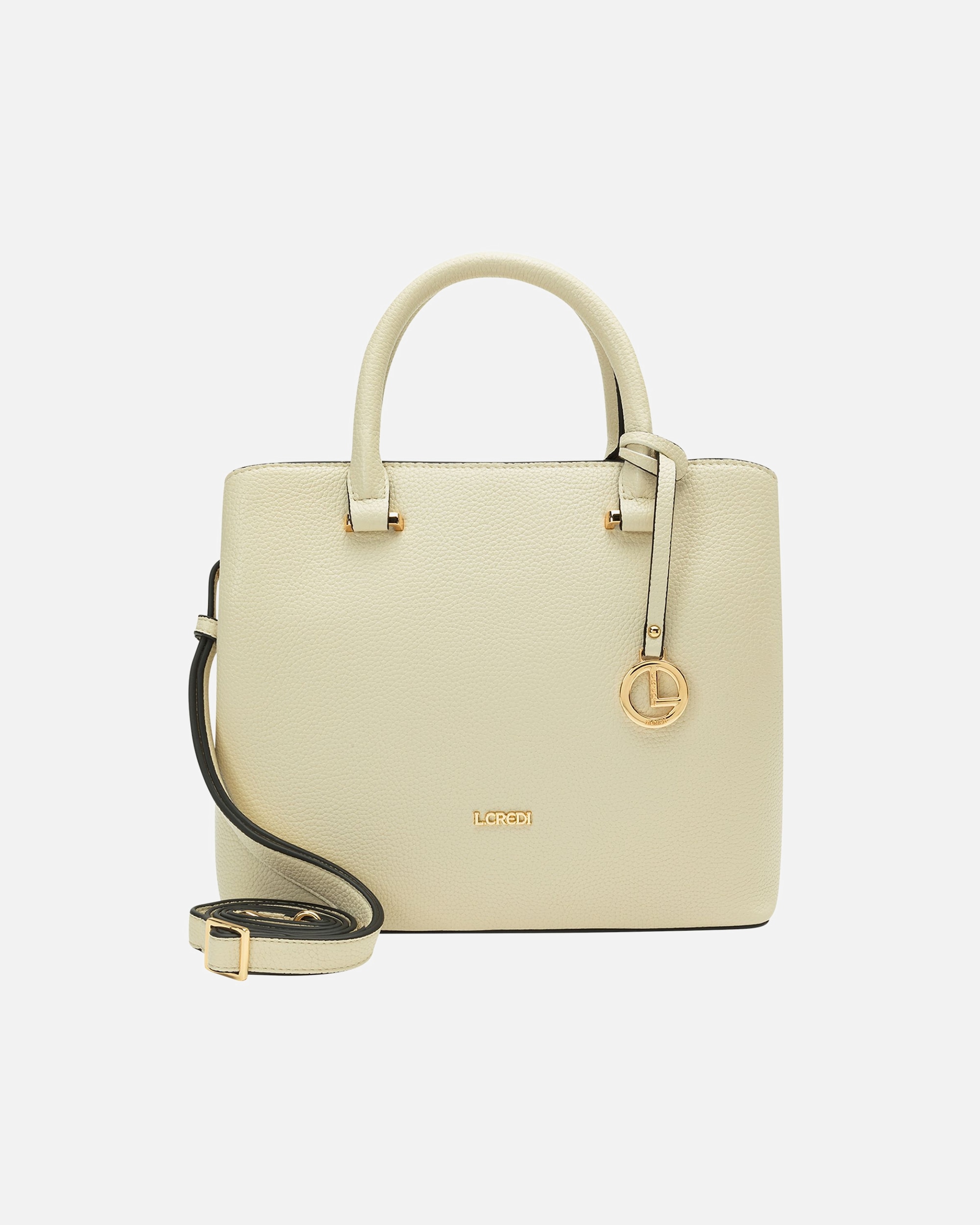 Clutch für Weiblich L.CREDI Maxima Henkeltasche creme