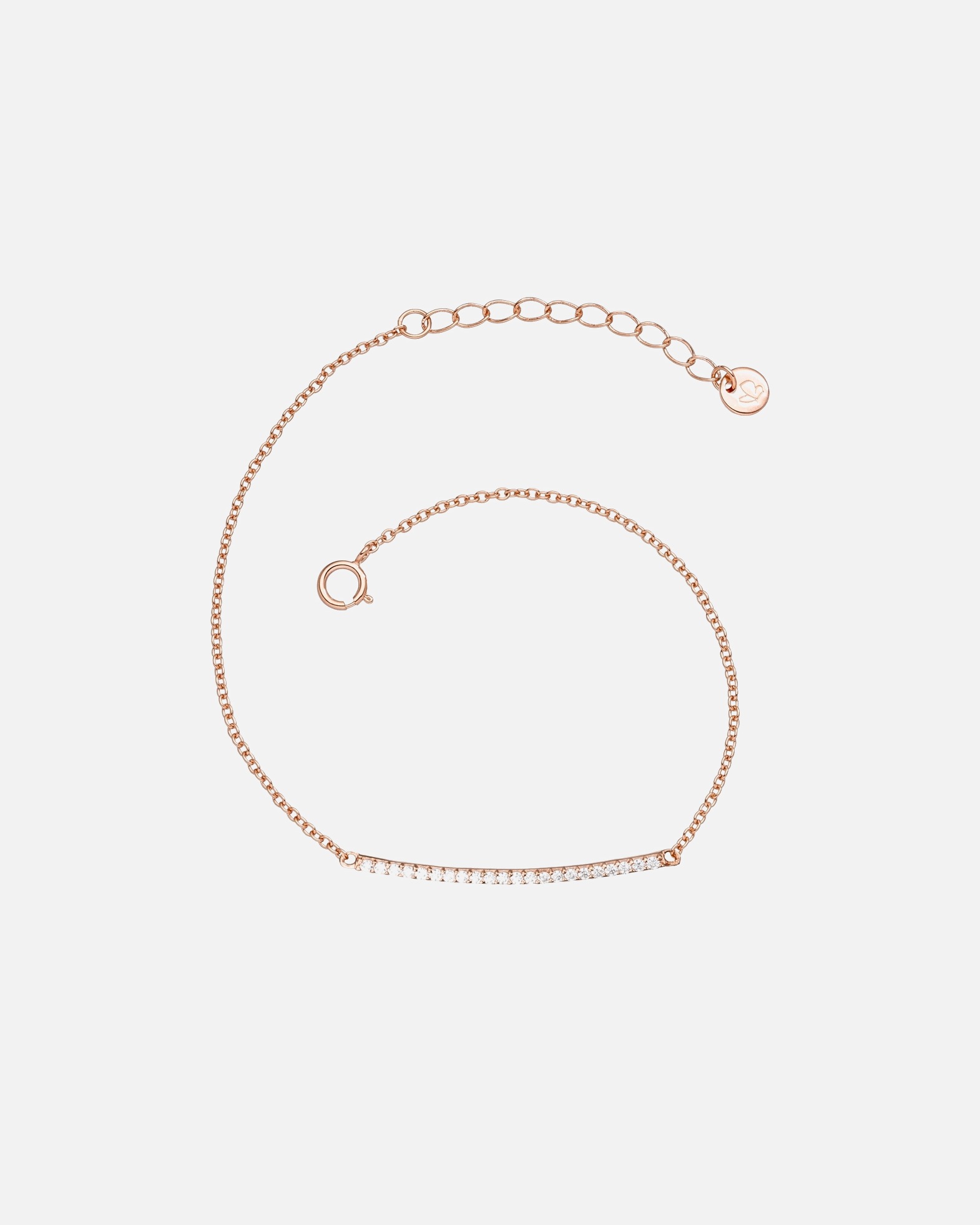 Bracelet for FemmeBracelet en argent Argent sterling Oxyde de zirconium (CZ) en Or rose17,0 cm Basislänge + 3,0 cm Verlängerung