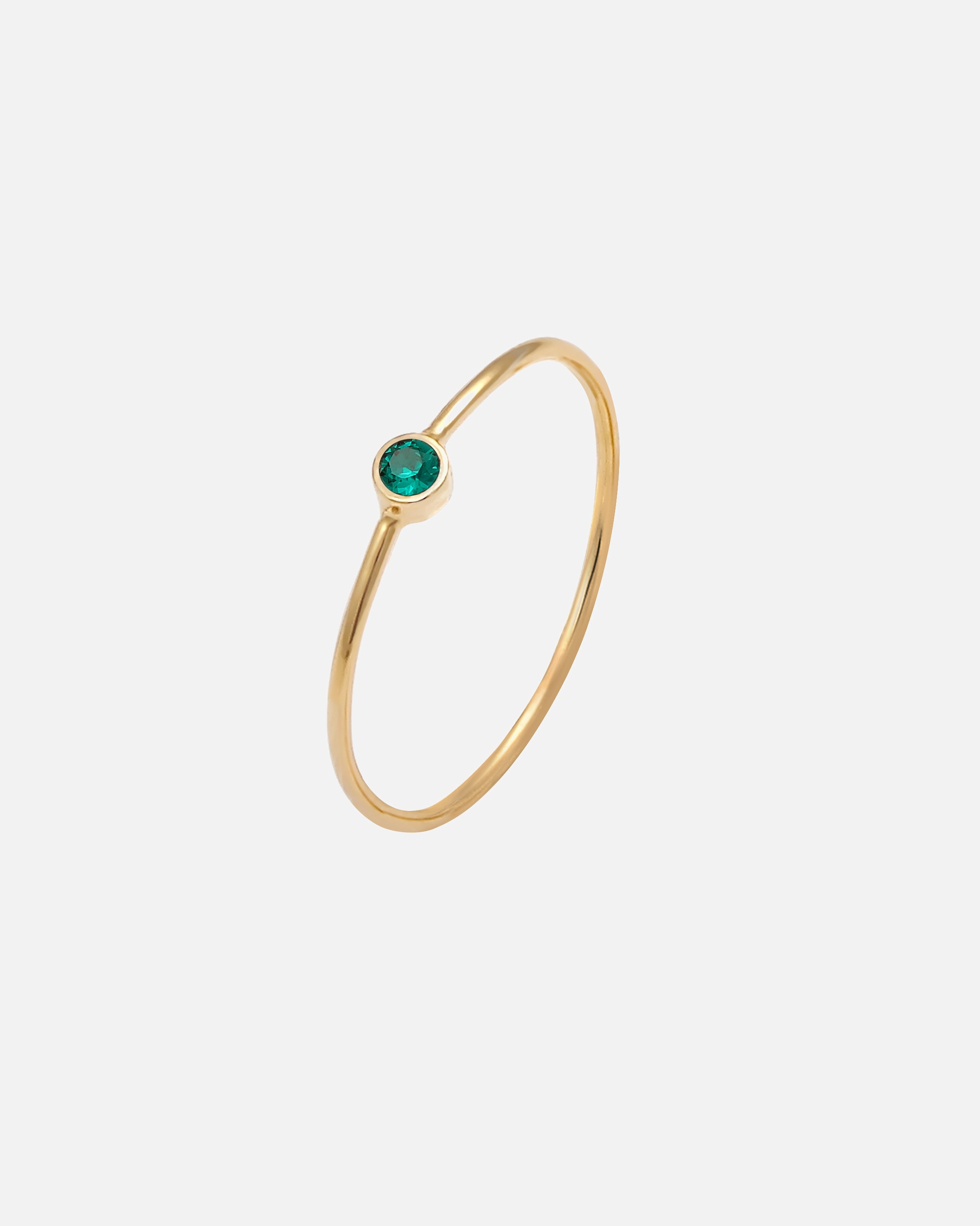 Bague for FemmeElliFemmes Solitaire Pile Filigrane avec cristaux Vert en Argent Sterling 925 Plaqué Or56