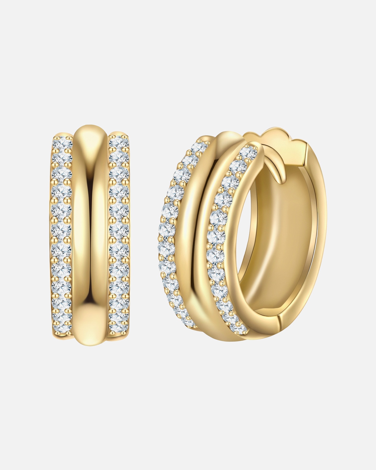 Créoles for FemmeBoucles d´oreilles en Argent sterling en Or jaune14,2 mm