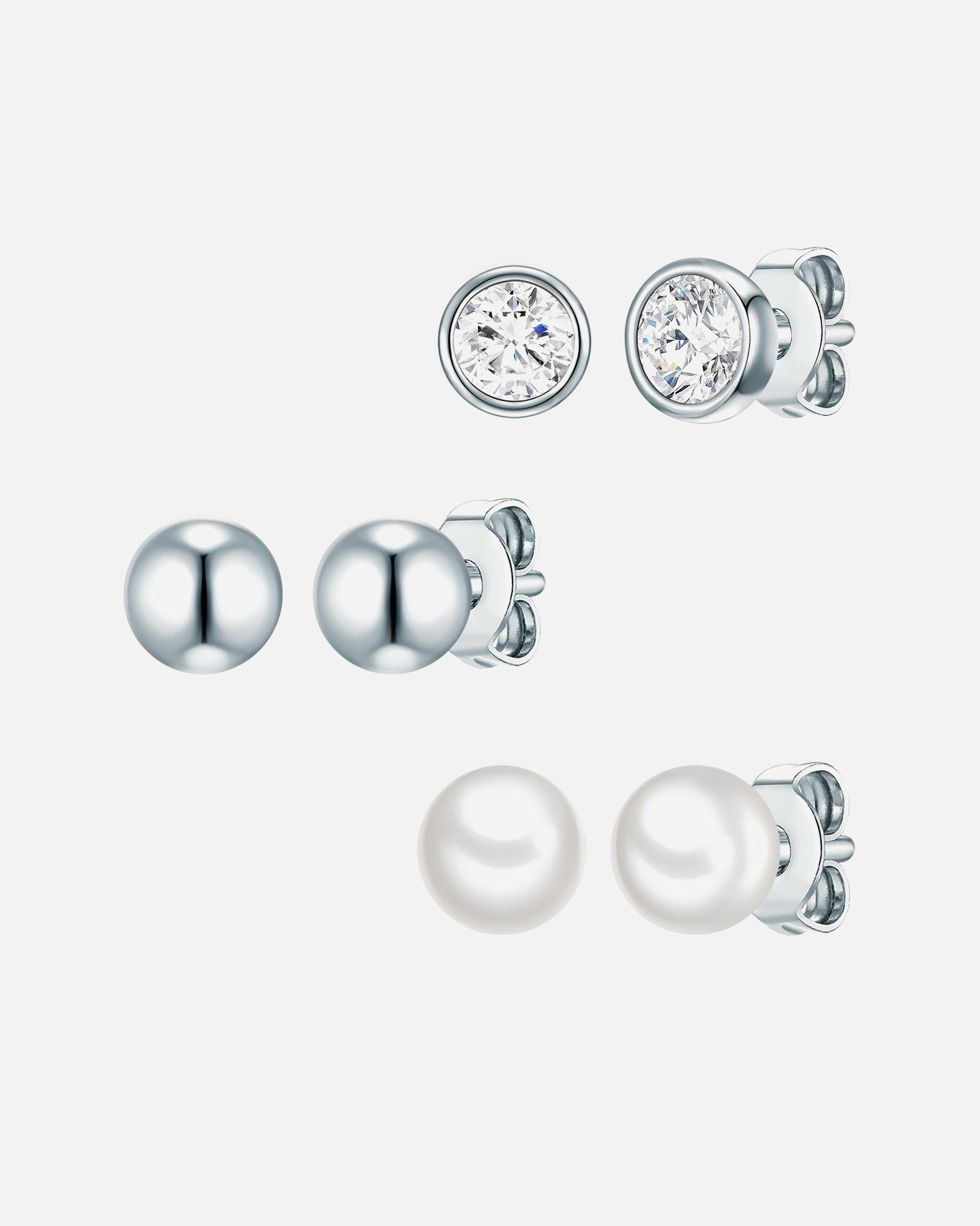 Boucle d'oreilles for FemmeEnsemble de cristaux Swarovski® Argent sterling Orné de cristaux Swarovski® Perle de culture d'eau douce en Argent5,0 mm