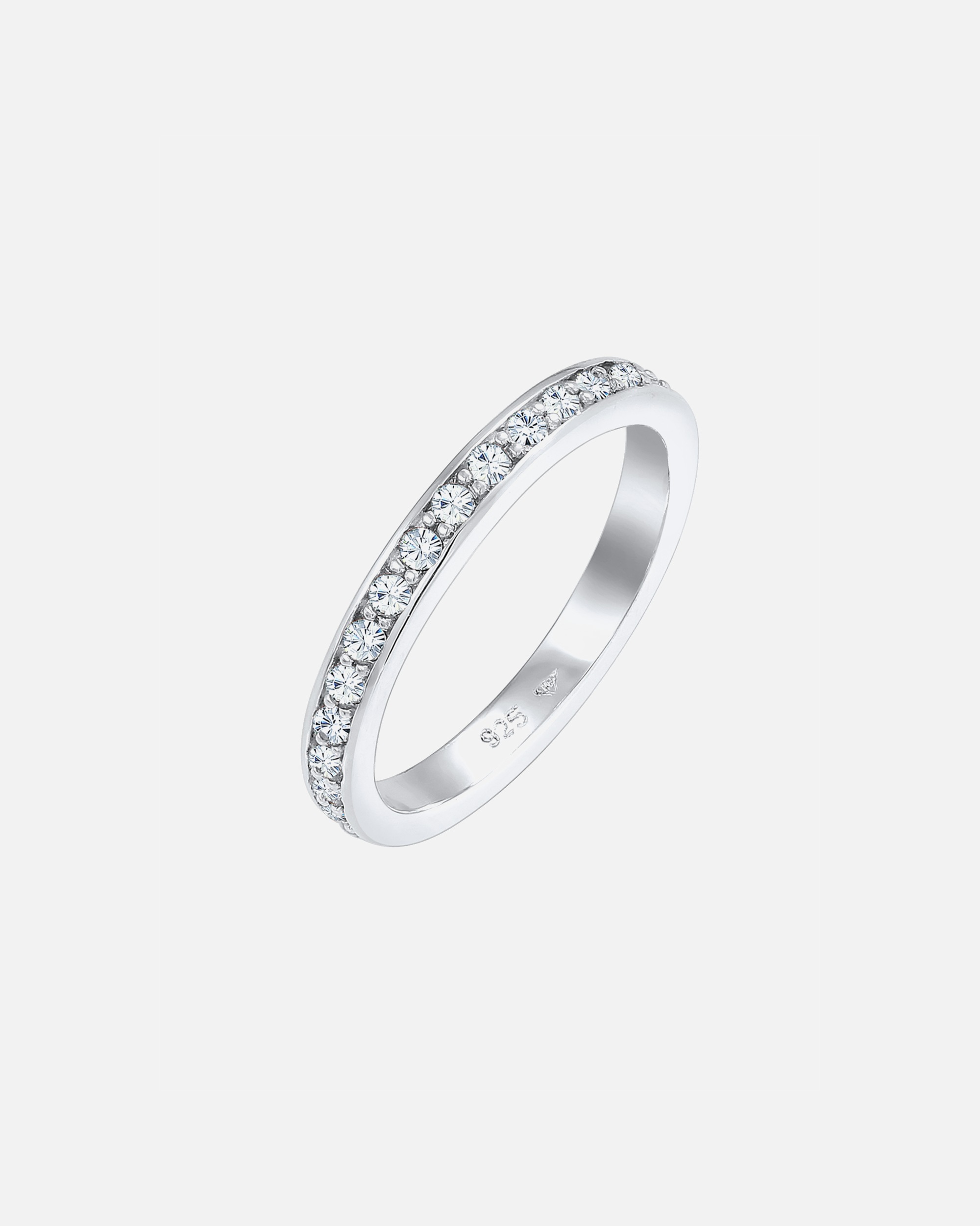 Ring für Weiblich Elli Bandring Memoire Glas Kristalle 925 Silber vergoldet 62