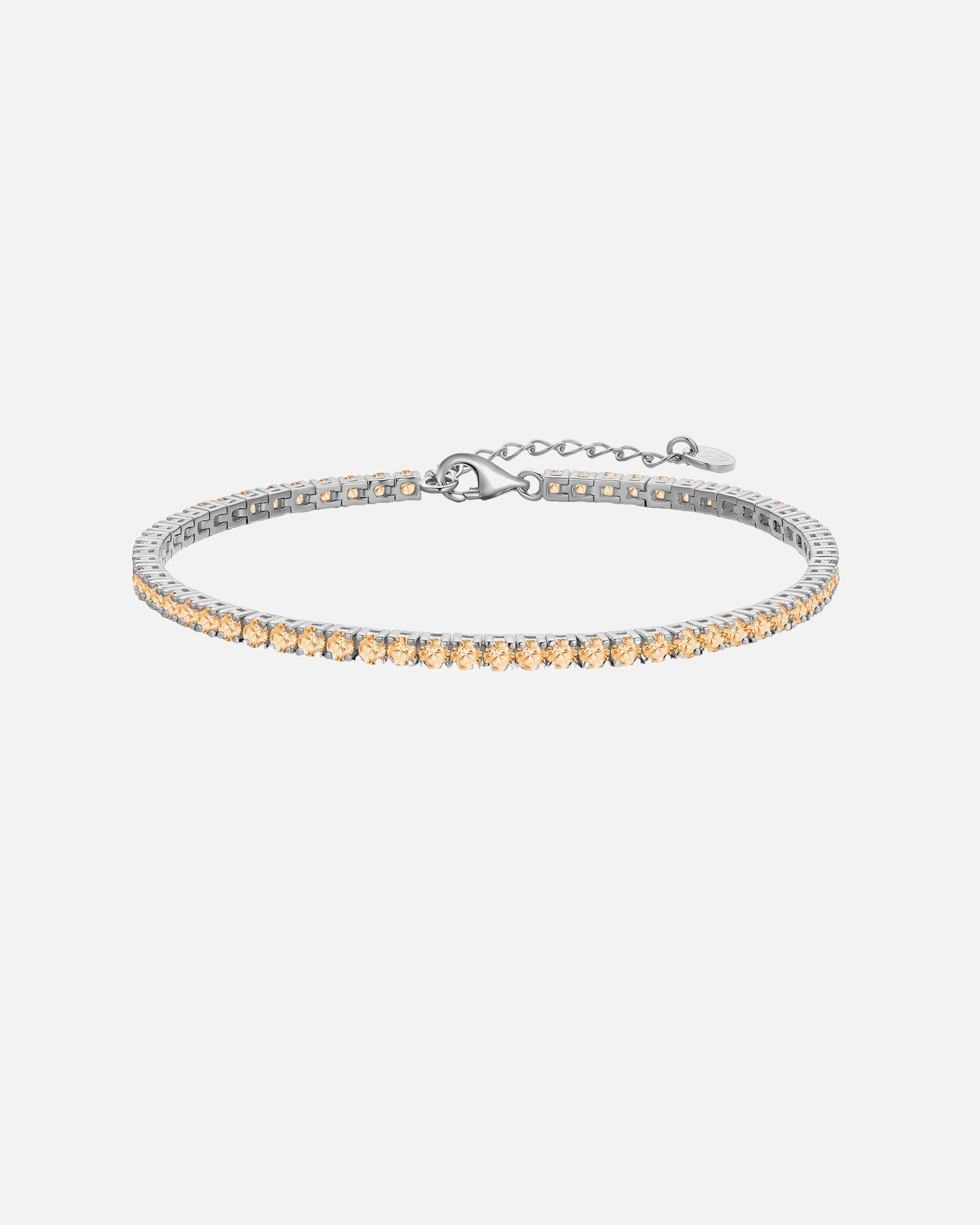 Armband für Weiblich Armband aus Sterling Silber in silber mit Zirkonia 17,0 cm Basislänge + 3,0 cm Verlängerung