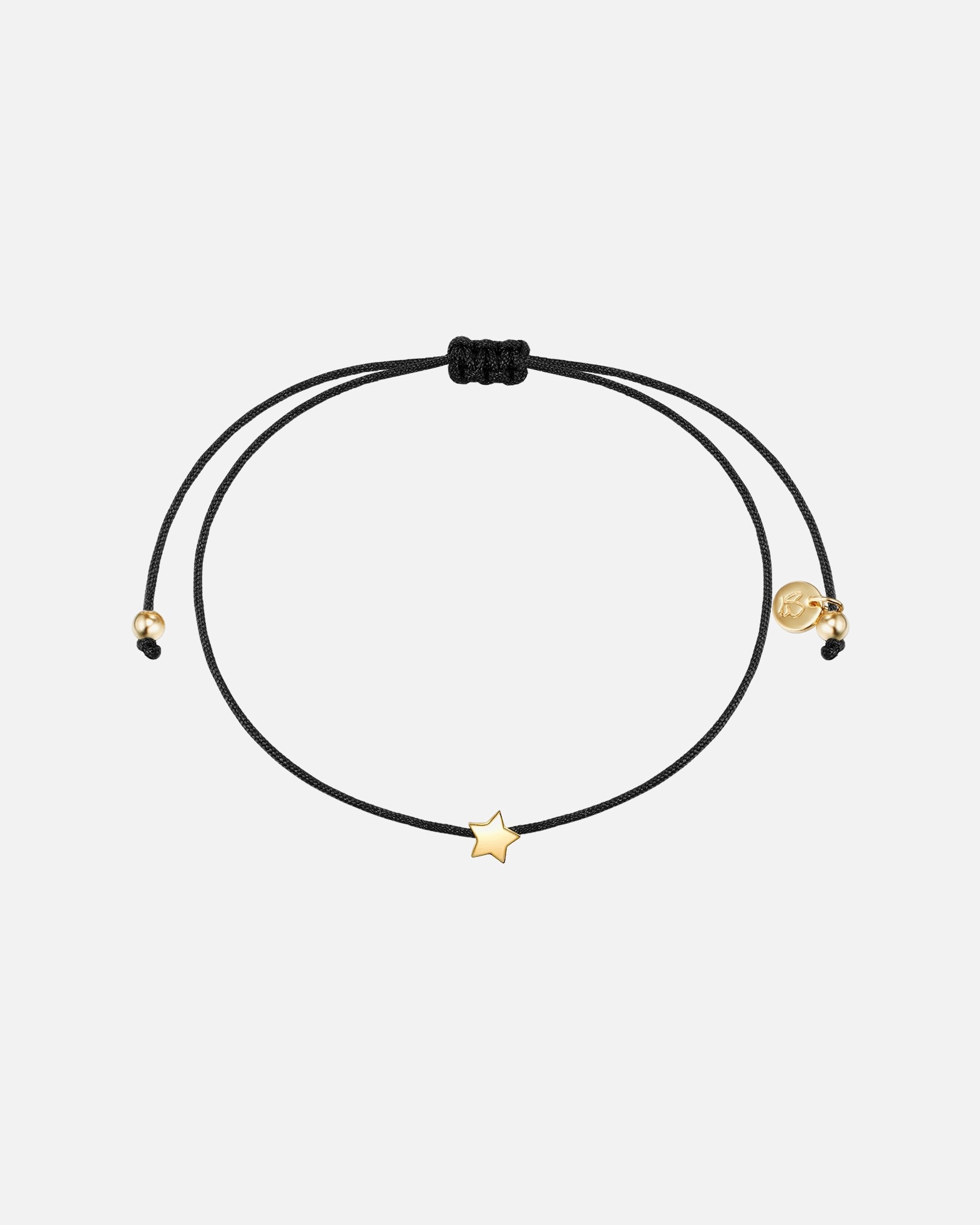 Bracelet for FemmeBracelet en tissu Étoilé Argent sterling en Or jaune15,0 - 22,0 cm, flexibel einstellbar