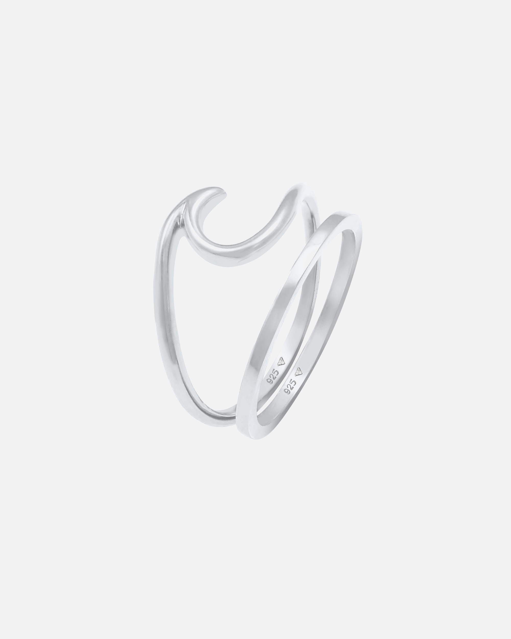 Bague for FemmeElliFemmes Set Vague Basique Maritime en Argent Sterling 92552