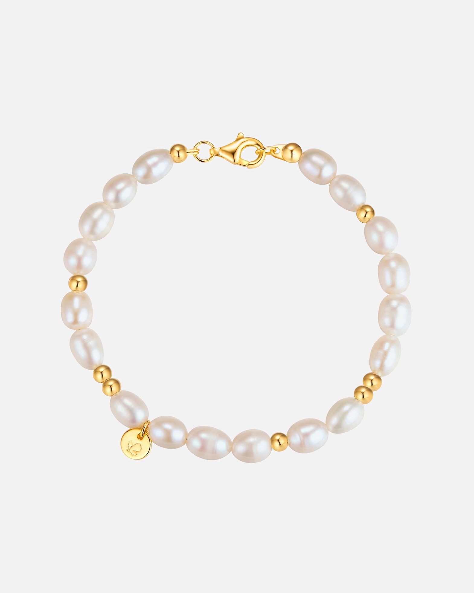 Bracelet for FemmeSüßwasser-Zuchtperle en Perlenarmband en Perlen-Armband19 cm