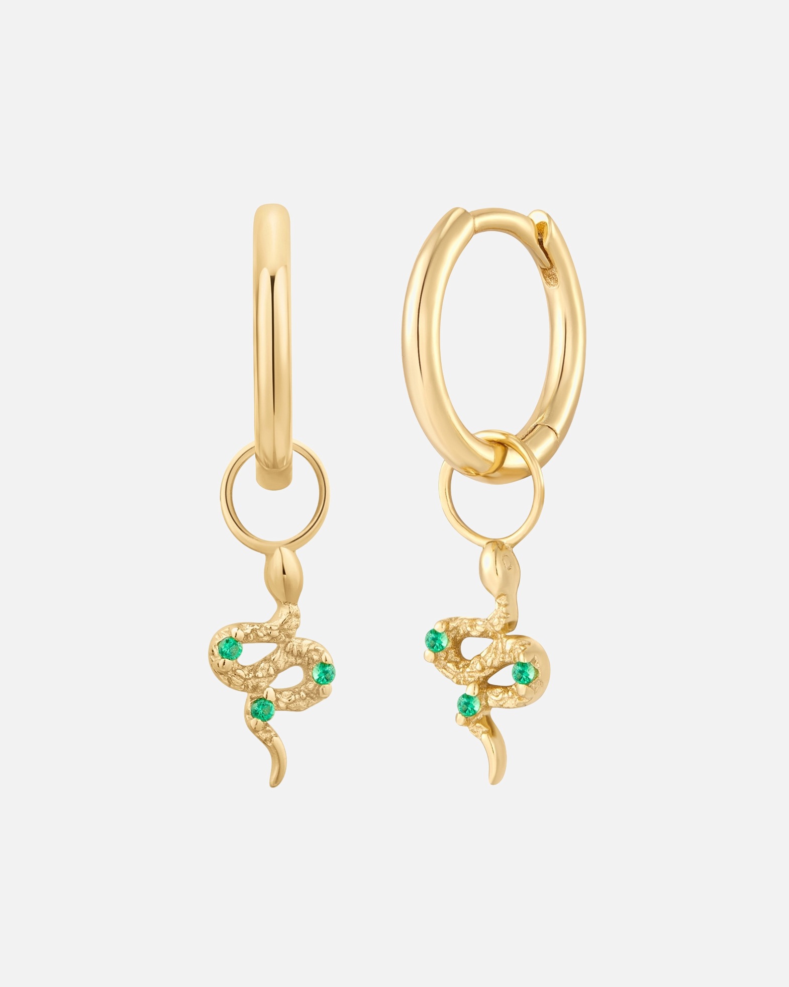 Créoles for FemmeBoucles d´oreilles Serpent en Argent sterling en Or jaune22,2 mm