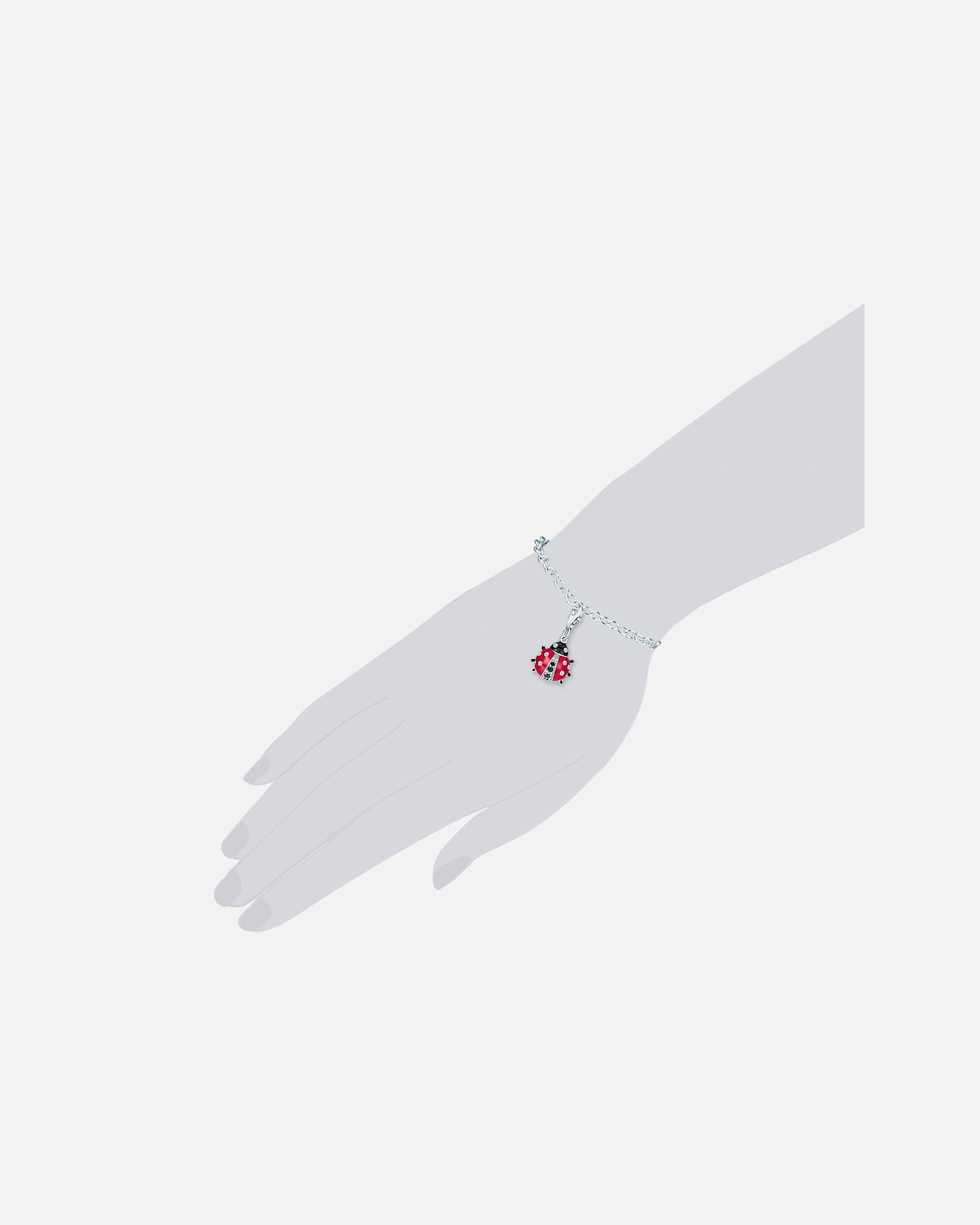 Pendentif for FemmeRafaela DonataBreloque fantaisie en argent Coccinelle Argent sterling Oxyde de zirconium (CZ) en Argent28,0 mm