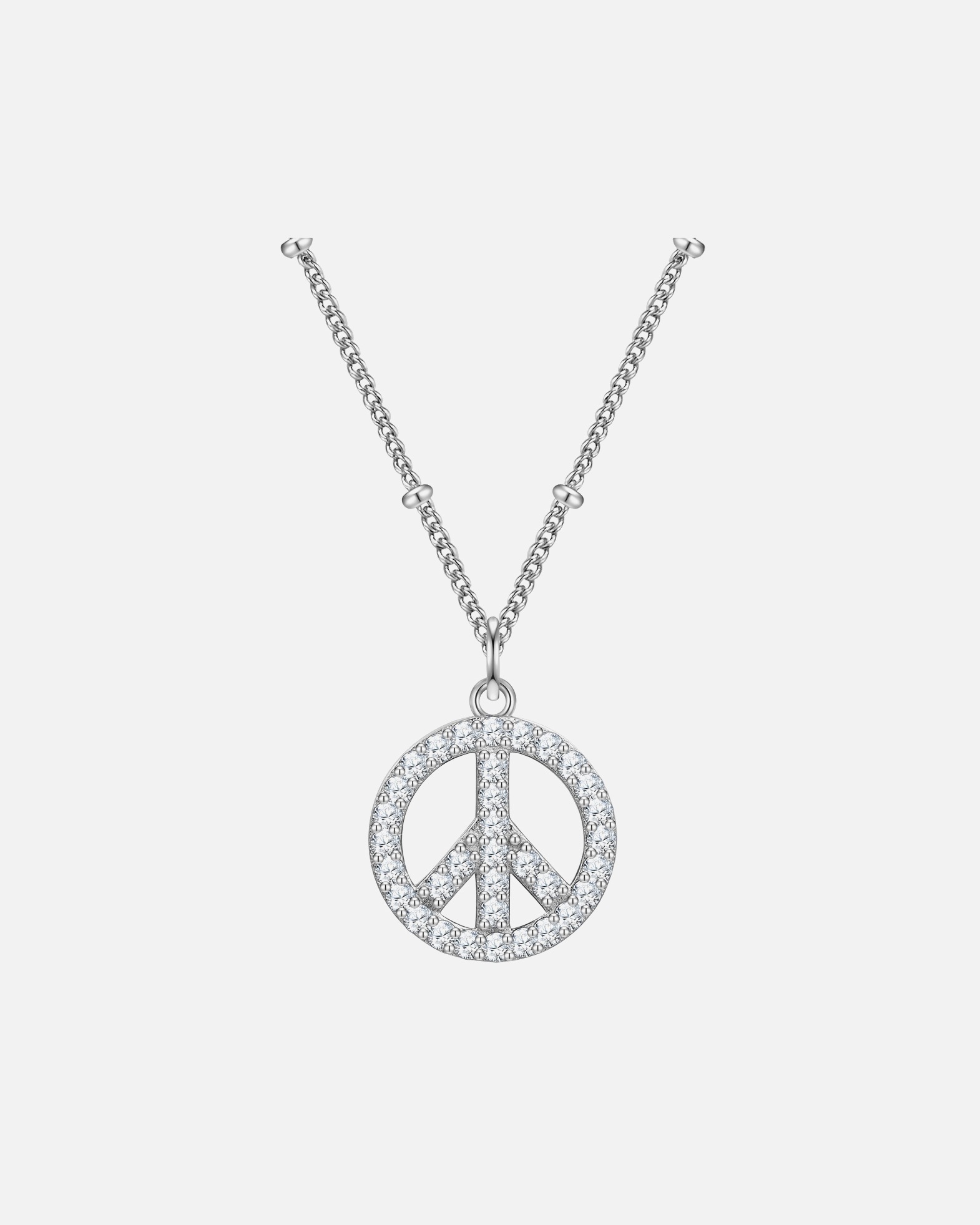 Collier for FemmeChaîne Signe de la paix en Argent sterling en Argent50,0 cm Basiskette + 5,0 cm Verlängerung