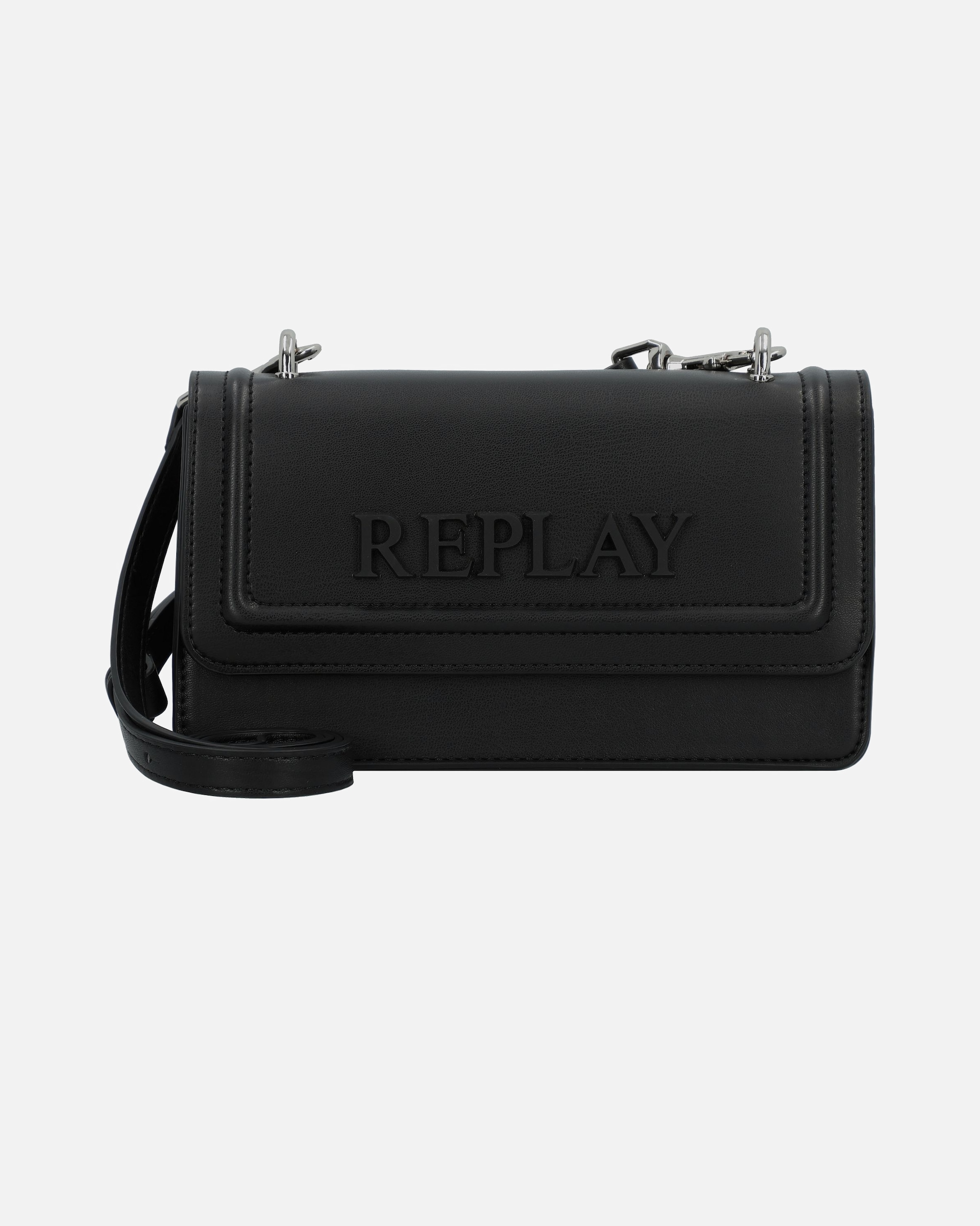Clutch für Weiblich Replay Umhängetasche 22.5 cm black