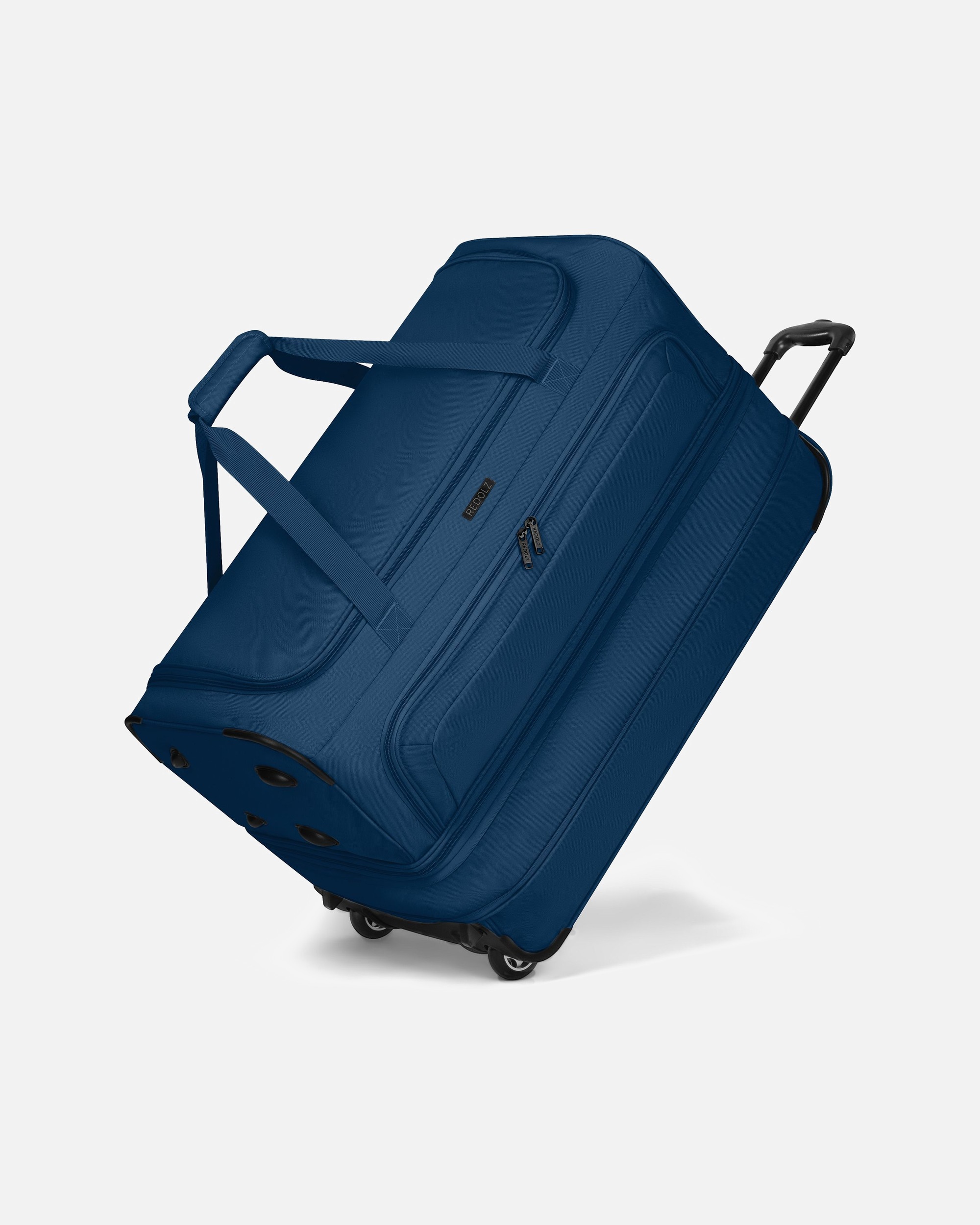 Tasche für Männlich Redolz Duffle Essentials 2-Rollen Reisetasche 70 cm L mit Dehnfalte navy