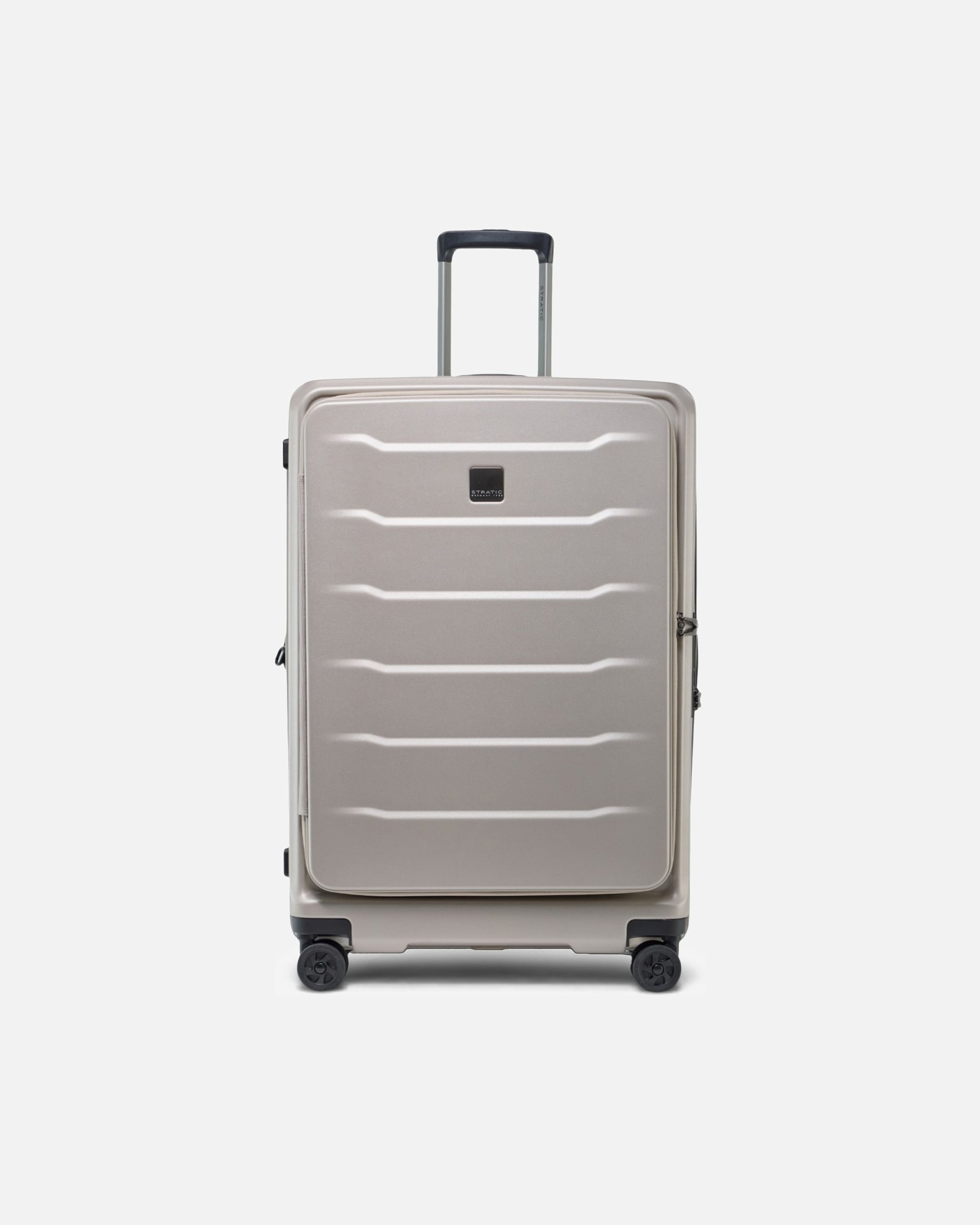 Trolley für Männlich Stratic Phoenix 4 Rollen Trolley M 65 cm mit Dehnfalte champagne