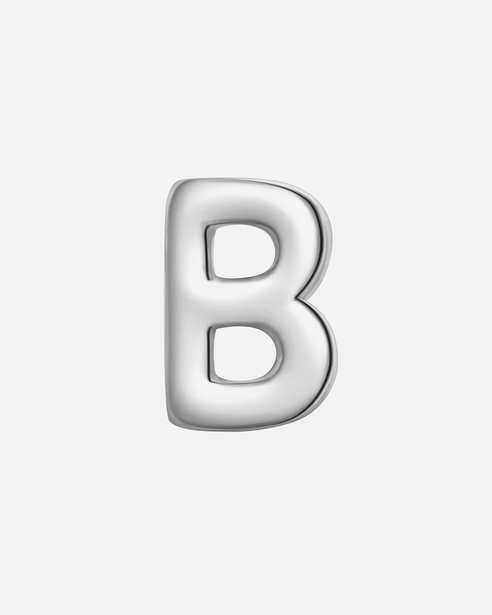 Ohrringe für Weiblich Glanzstücke München Piercing Buchstabe B aus Sterling Silber in silber 4,1 mm