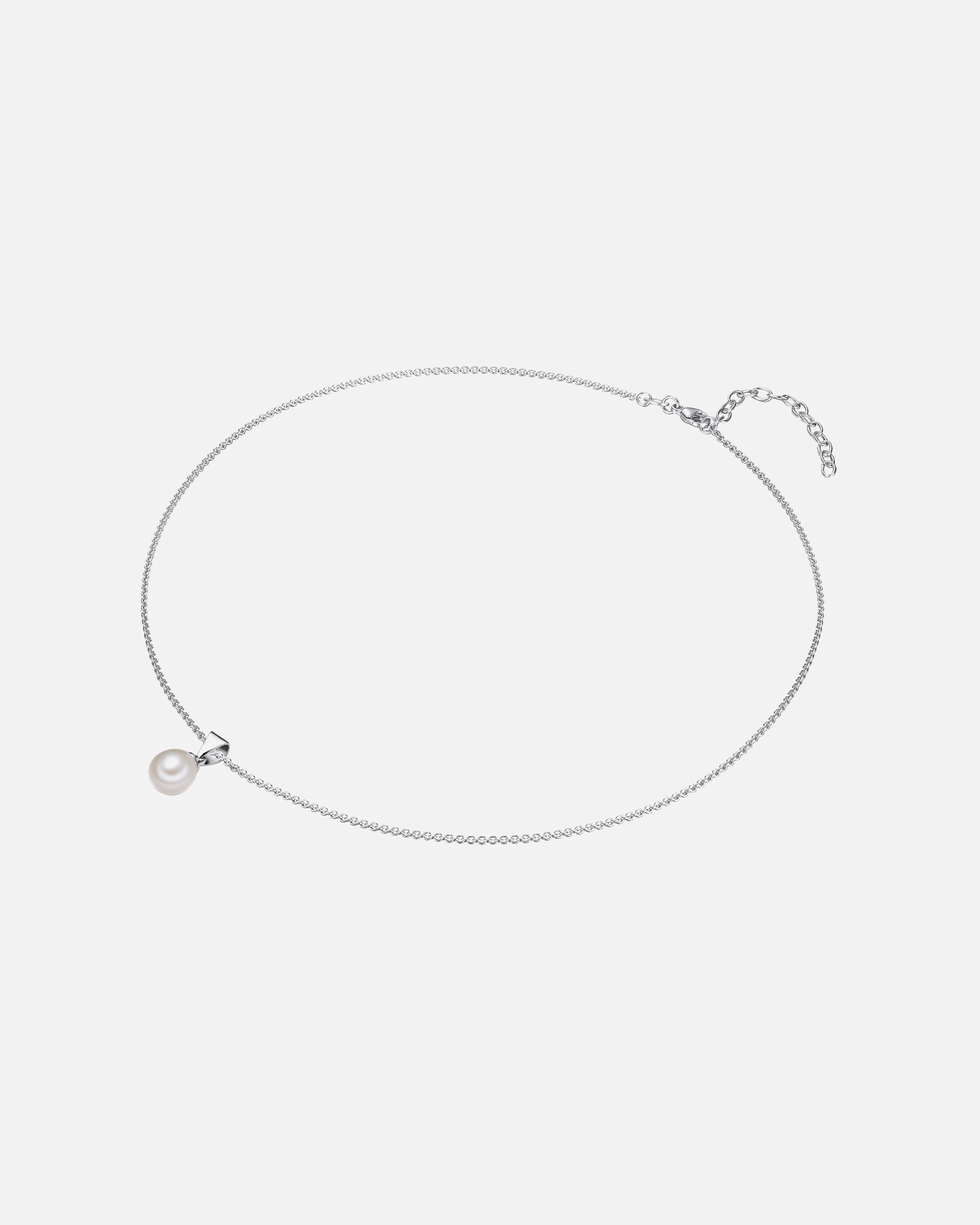 Collier for FemmeValero PearlsCollier de perles Argent sterling Perle de culture d'eau douce en Argent42,0 cm Basiskette + 5,0 cm Verlängerung