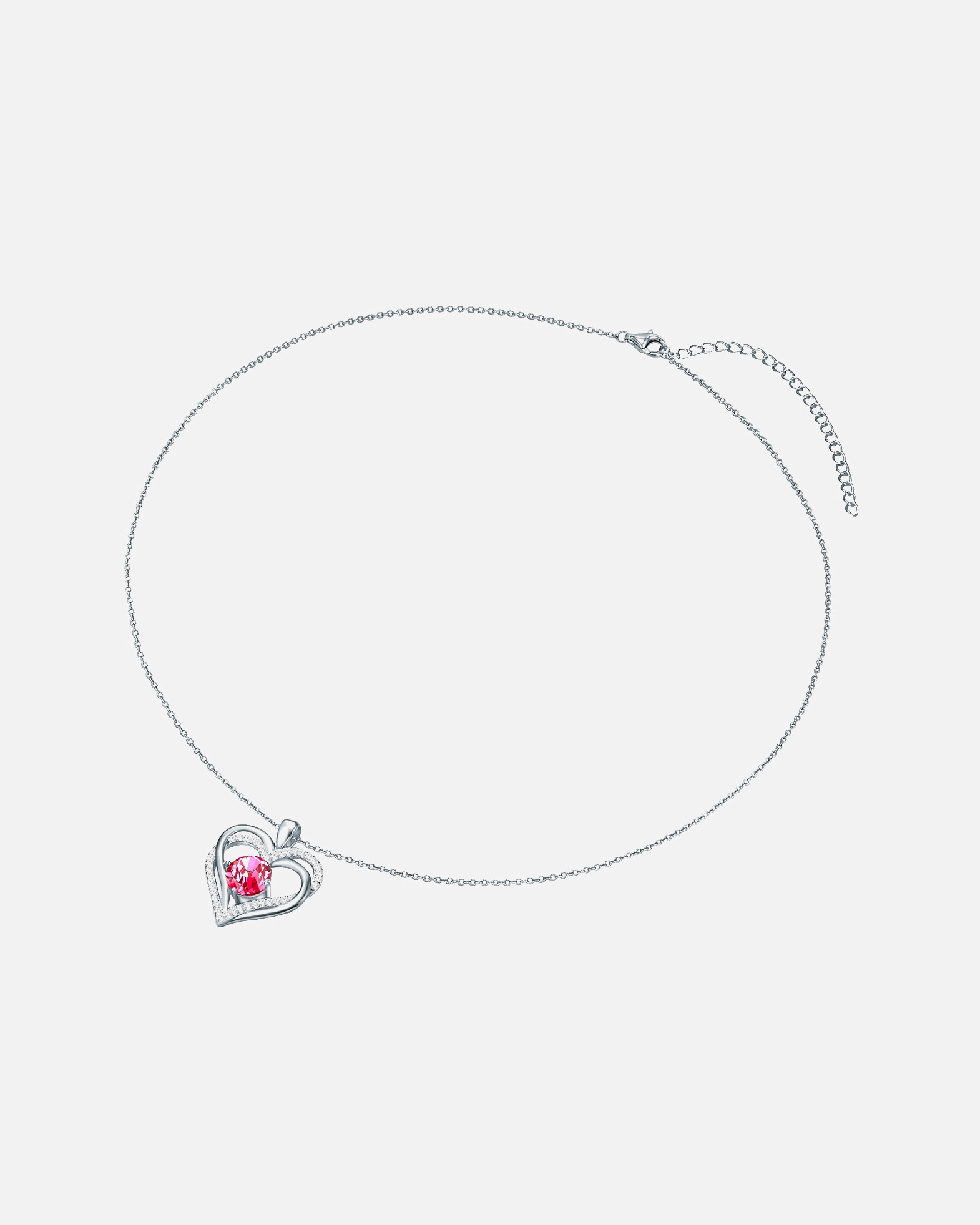 Collier for FemmeRafaela DonataChaîne de cristaux Swarovski® Coeur Argent sterling Orné de cristaux Swarovski® en Argent42,0 cm Basiskette + 7,0 cm Verlängerung