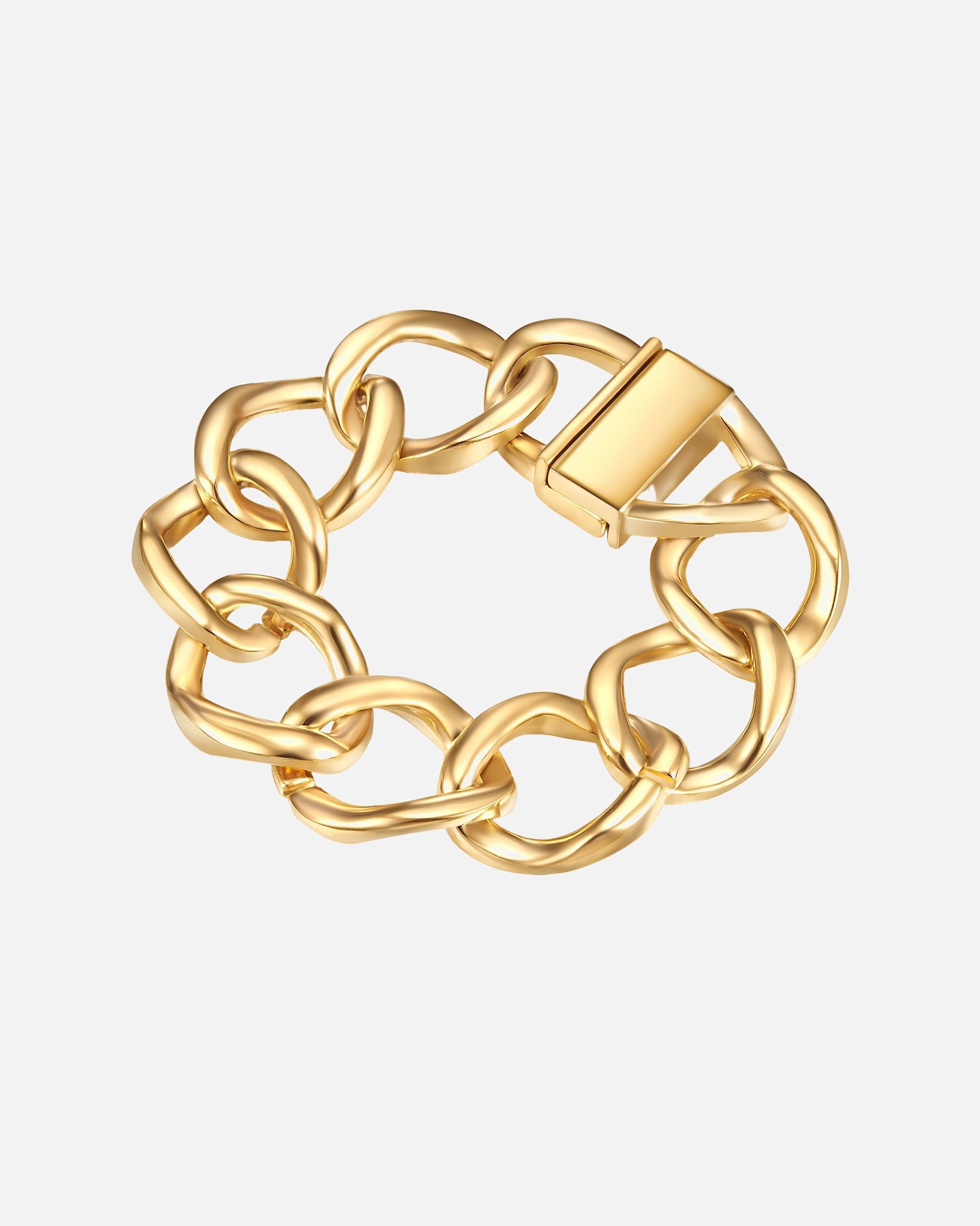 Armband für Weiblich Lulu & Jane Armband aus Metall in Gelbgold 19,5 cm