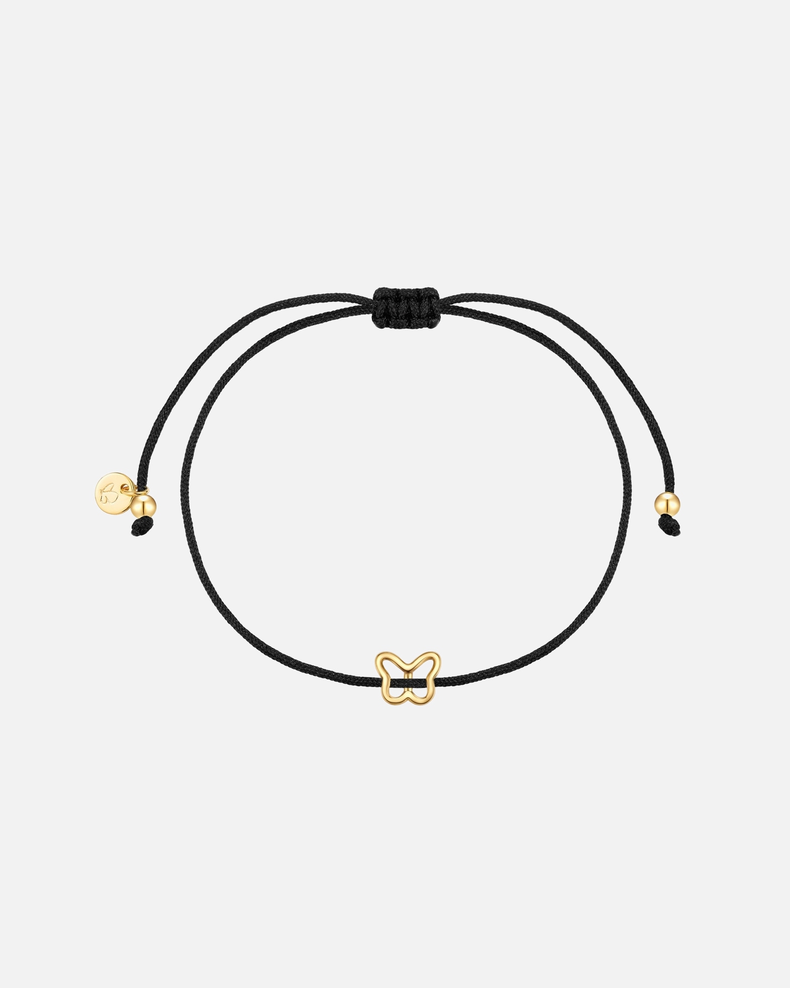 Bracelet for FemmeGlanzstücke MünchenBracelet Papillon en Argent Sterling en or jaune avec Bracelet Textile15,0 - 22,0 cm, flexibel einstellbar