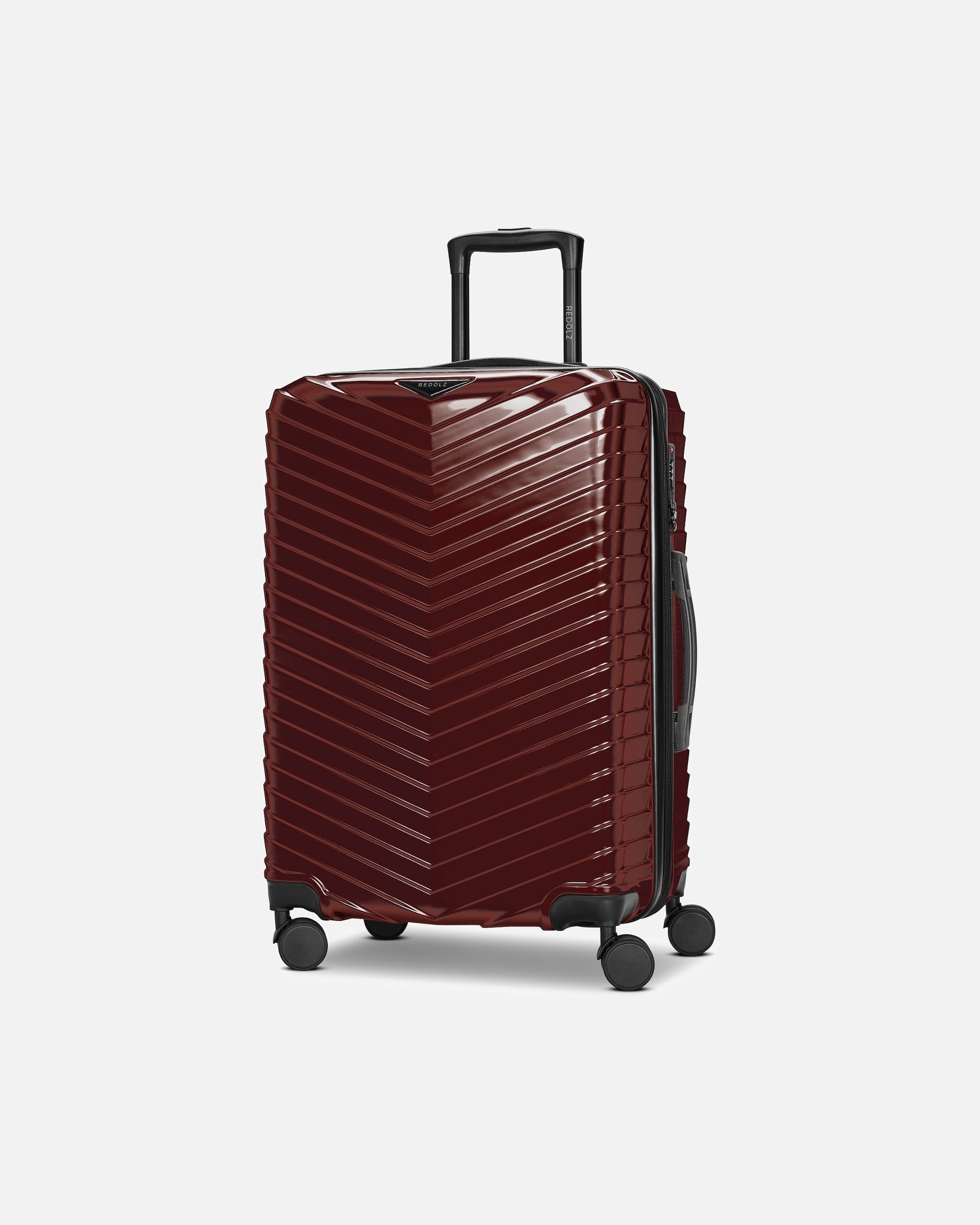 Trolley für Männlich Redolz Essentials 18 2.0 4 Rollen Trolley M 66 cm mit Dehnfalte metallic-red shiny