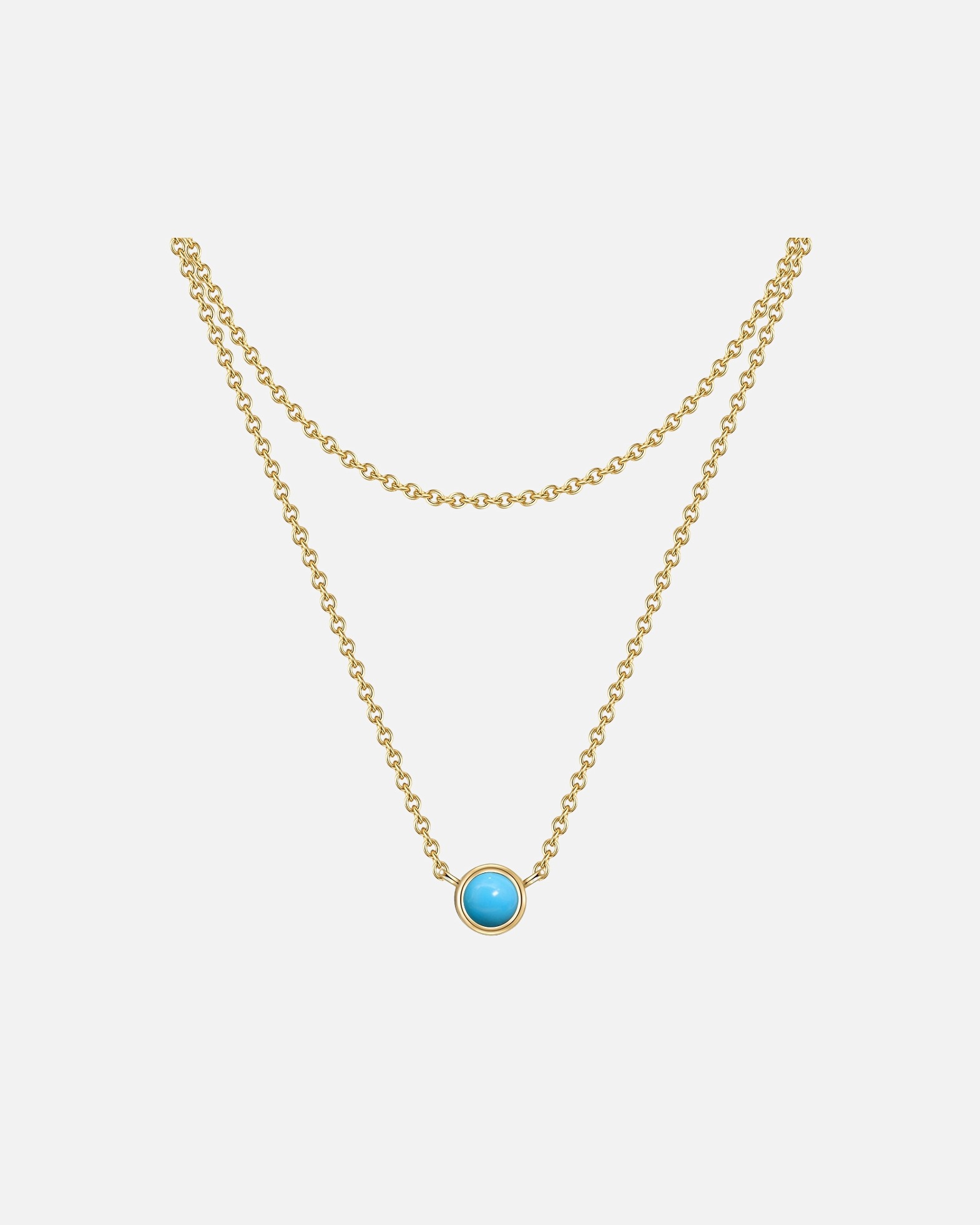 Collier for FemmeCollier en argent Argent sterling Turquoise reconstituée en Or jaune42,0/36,0 cm Basiskette + 5,0 cm Verläng