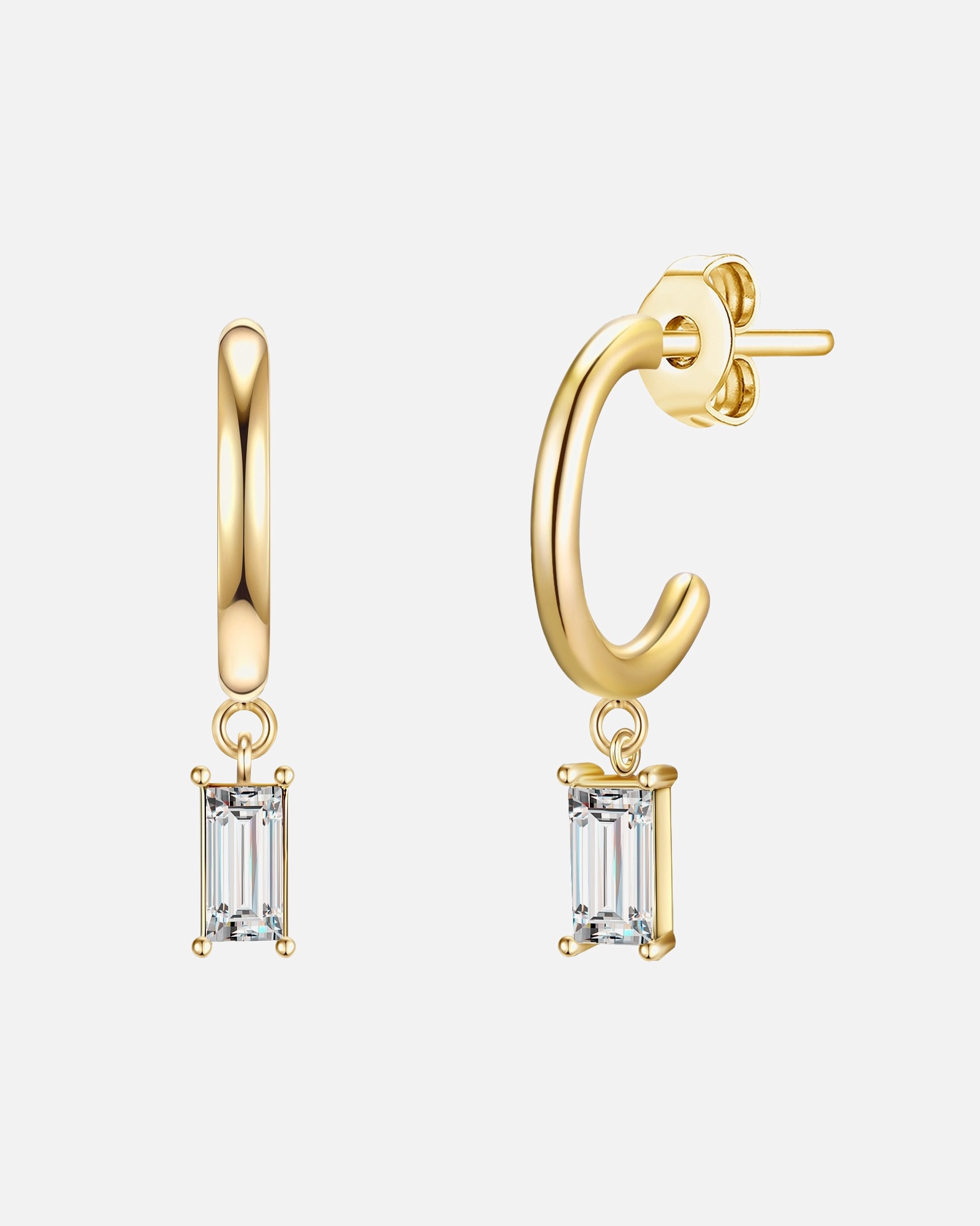 Creolen für Weiblich Creolen Messing verziert mit Kristallen von Swarovski® in Gelbgold 20,3 mm