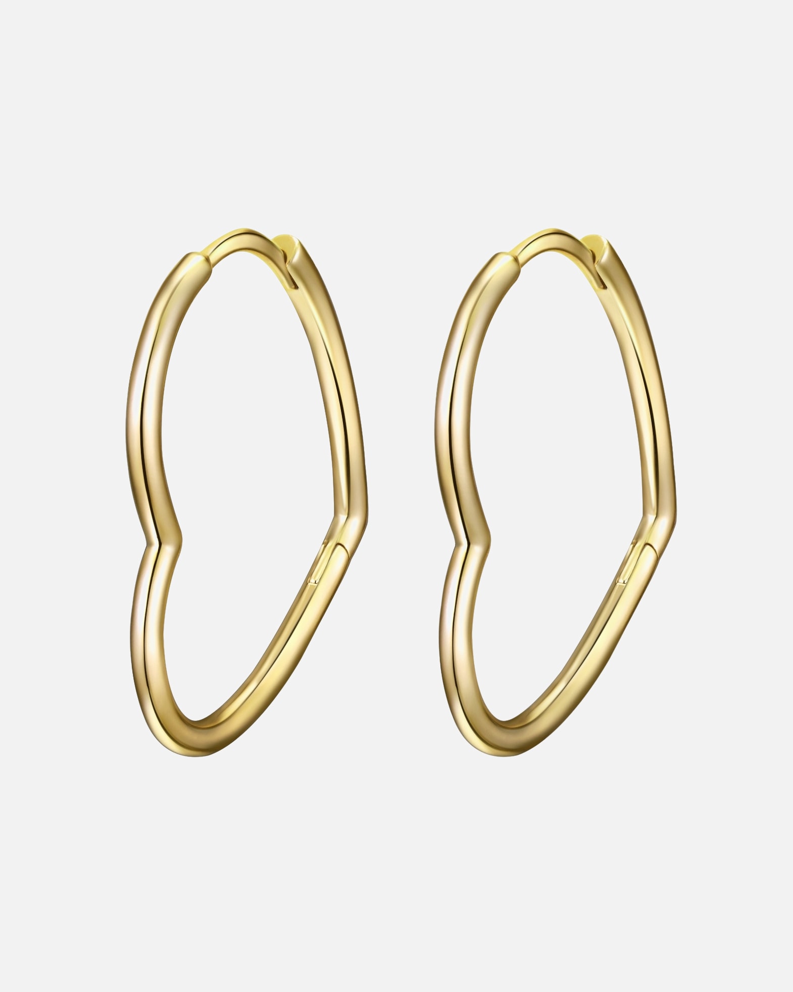 Creolen für Weiblich Glanzstücke München Creolen Herz Sterling Silber in Roségold 29,2 mm