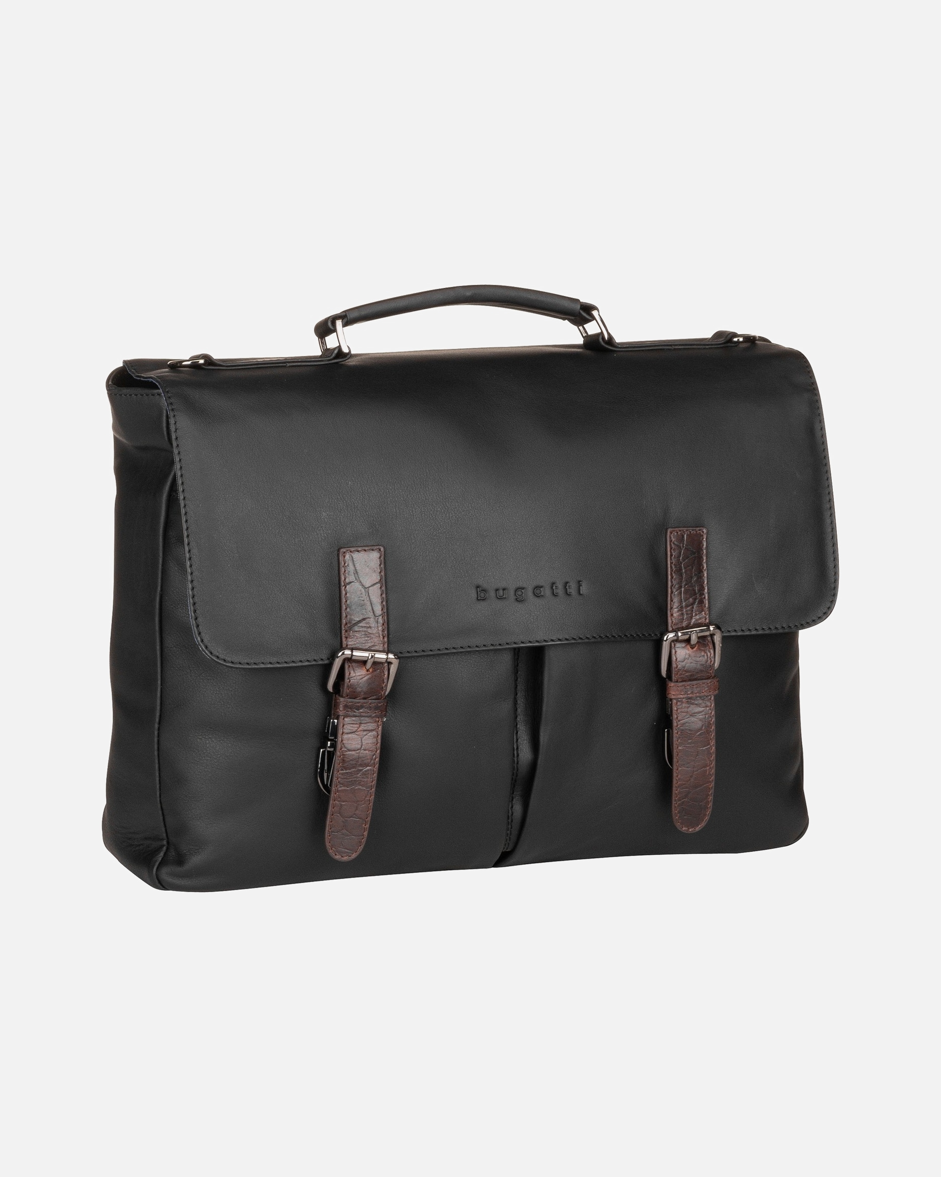 Laptoptasche für Männlich Bugatti Corso DeLuxe Aktentasche Leder 39 cm Laptopfach schwarz
