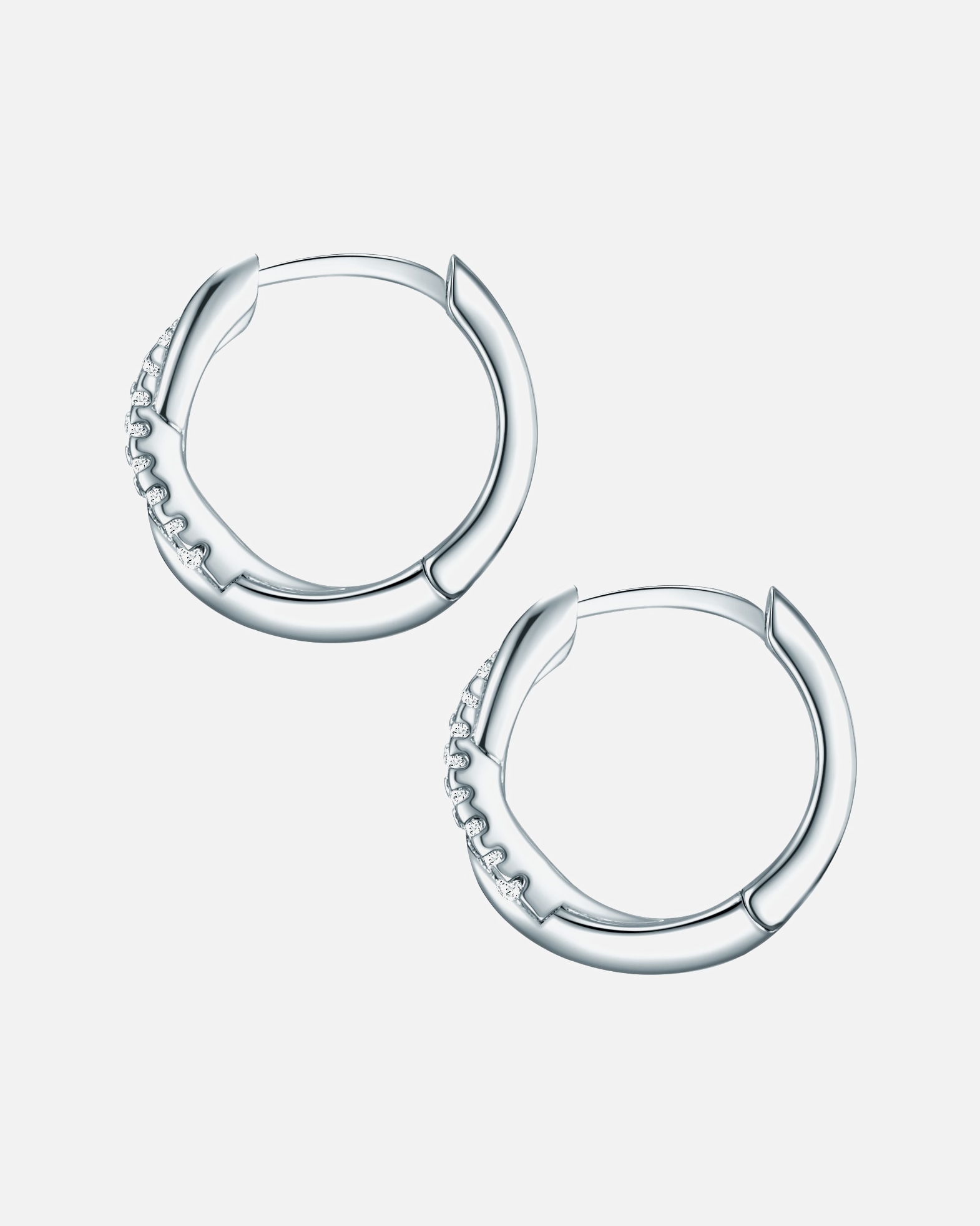 Créoles for FemmeRafaela DonataCréoles en argent Argent sterling Oxyde de zirconium (CZ) en Argent16,1 mm