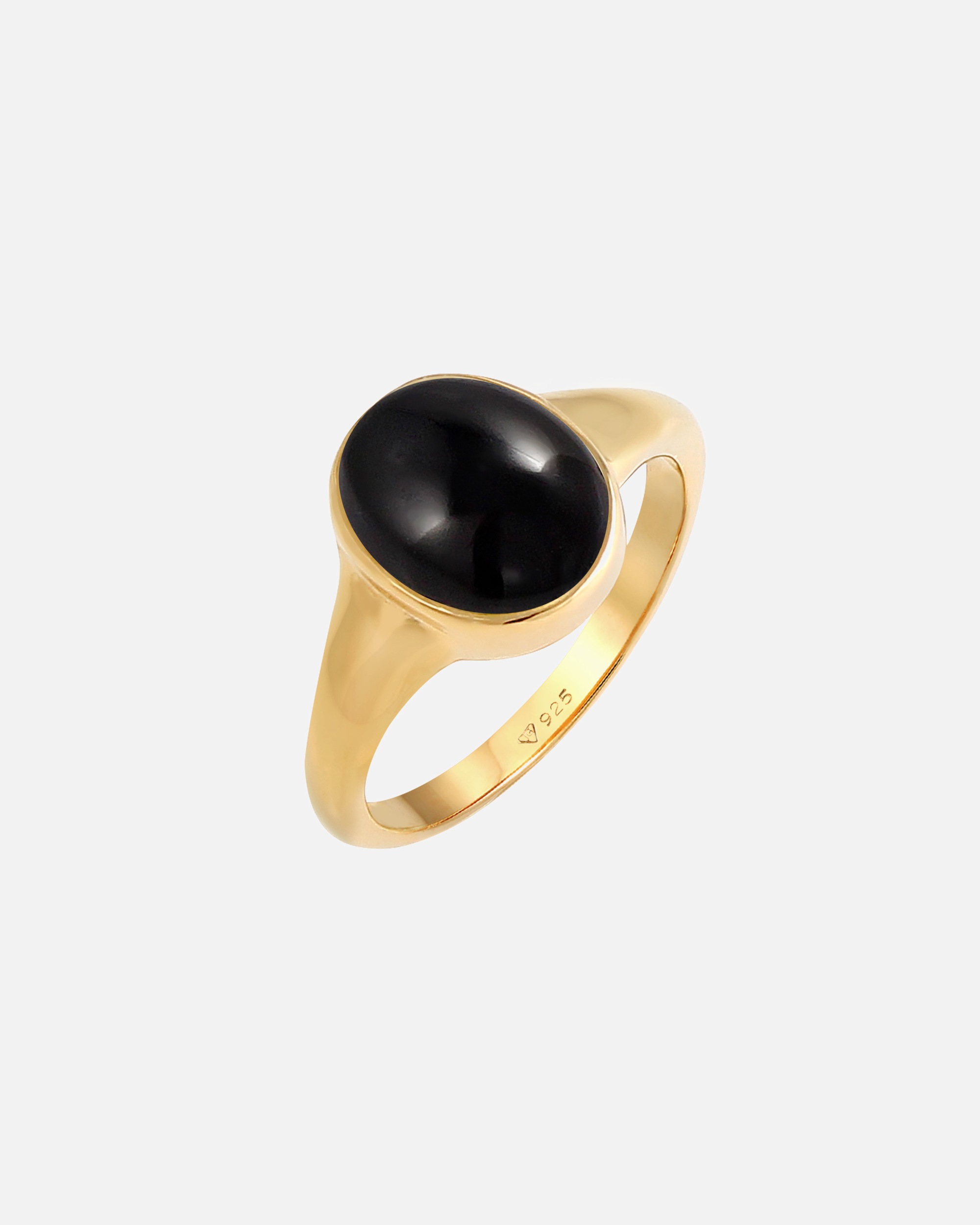 Ring für Weiblich Elli Siegelring Onyx Oval klassik 925 Silber 58