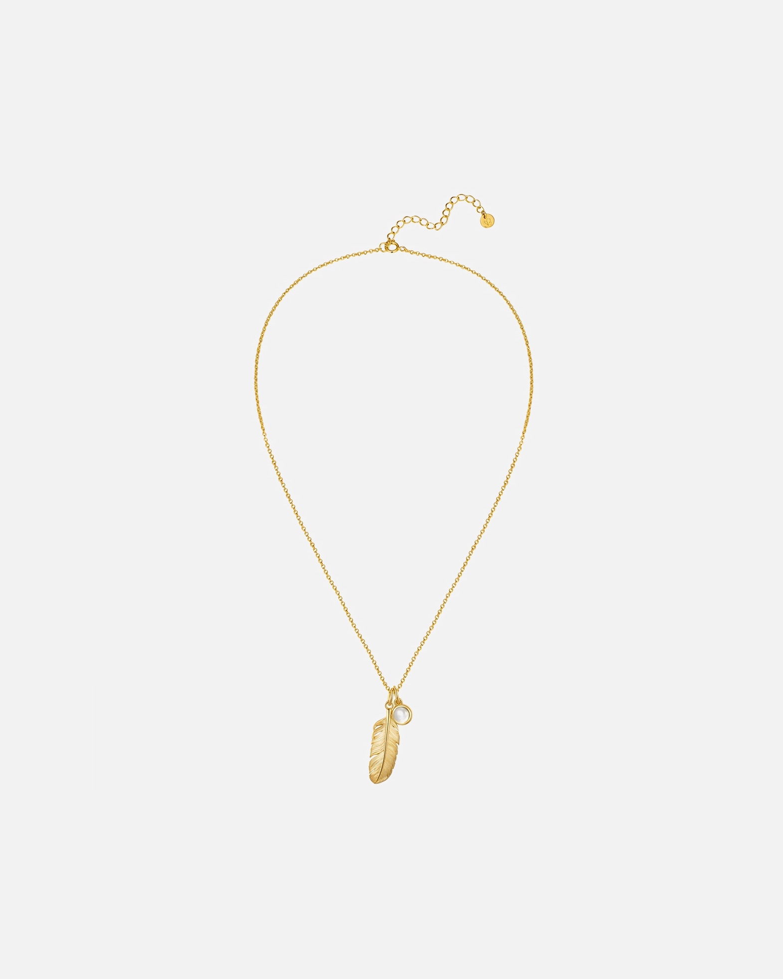 Collier for FemmeGlanzstücke MünchenChaîne Plume en Argent sterling en Or jaune40,0 cm Basiskette + 5,0 cm Verlängerung