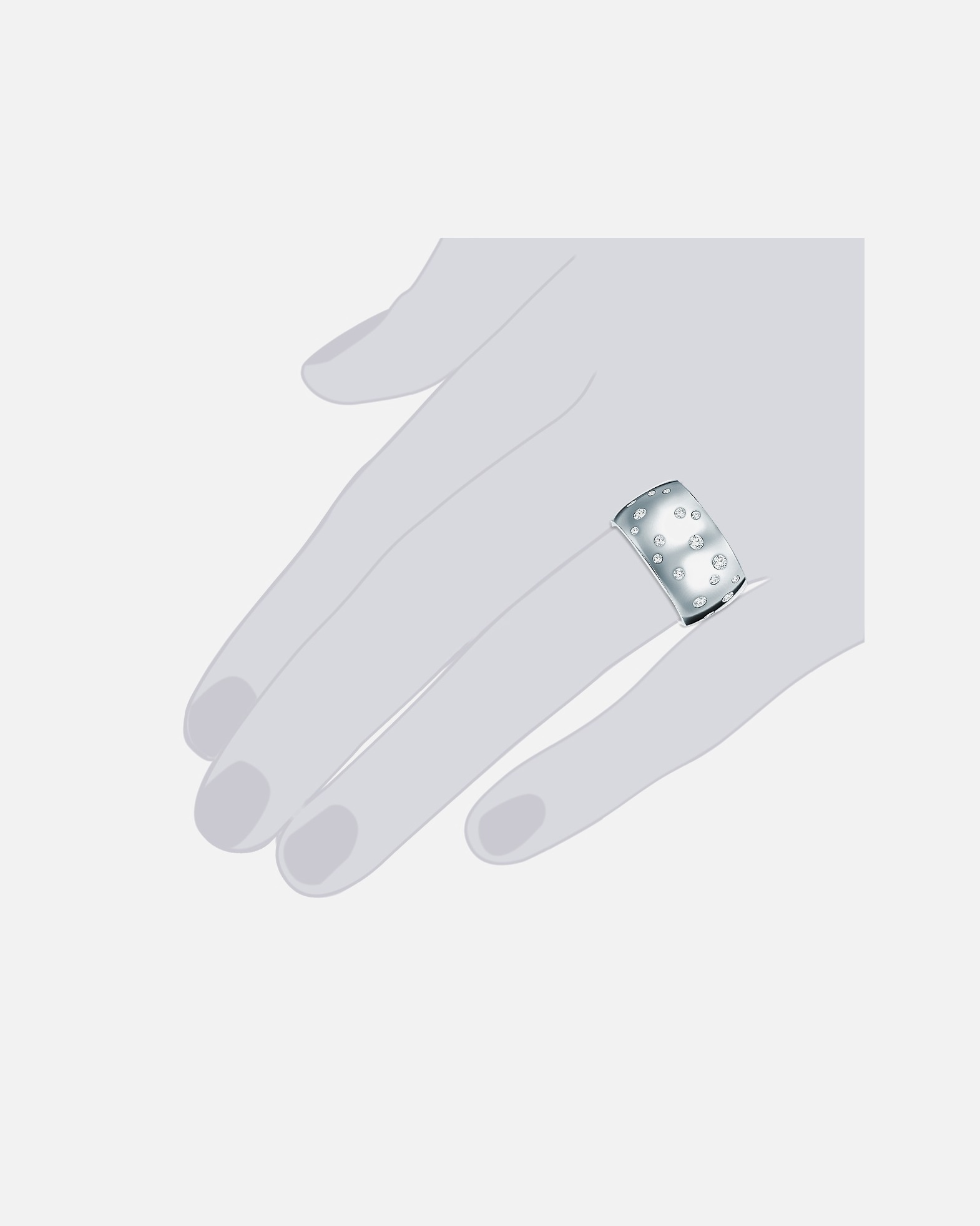 Bague for FemmeRafaela DonataBague de cristaux Swarovski® Acier inoxydable Orné de cristaux Swarovski® en Argent50