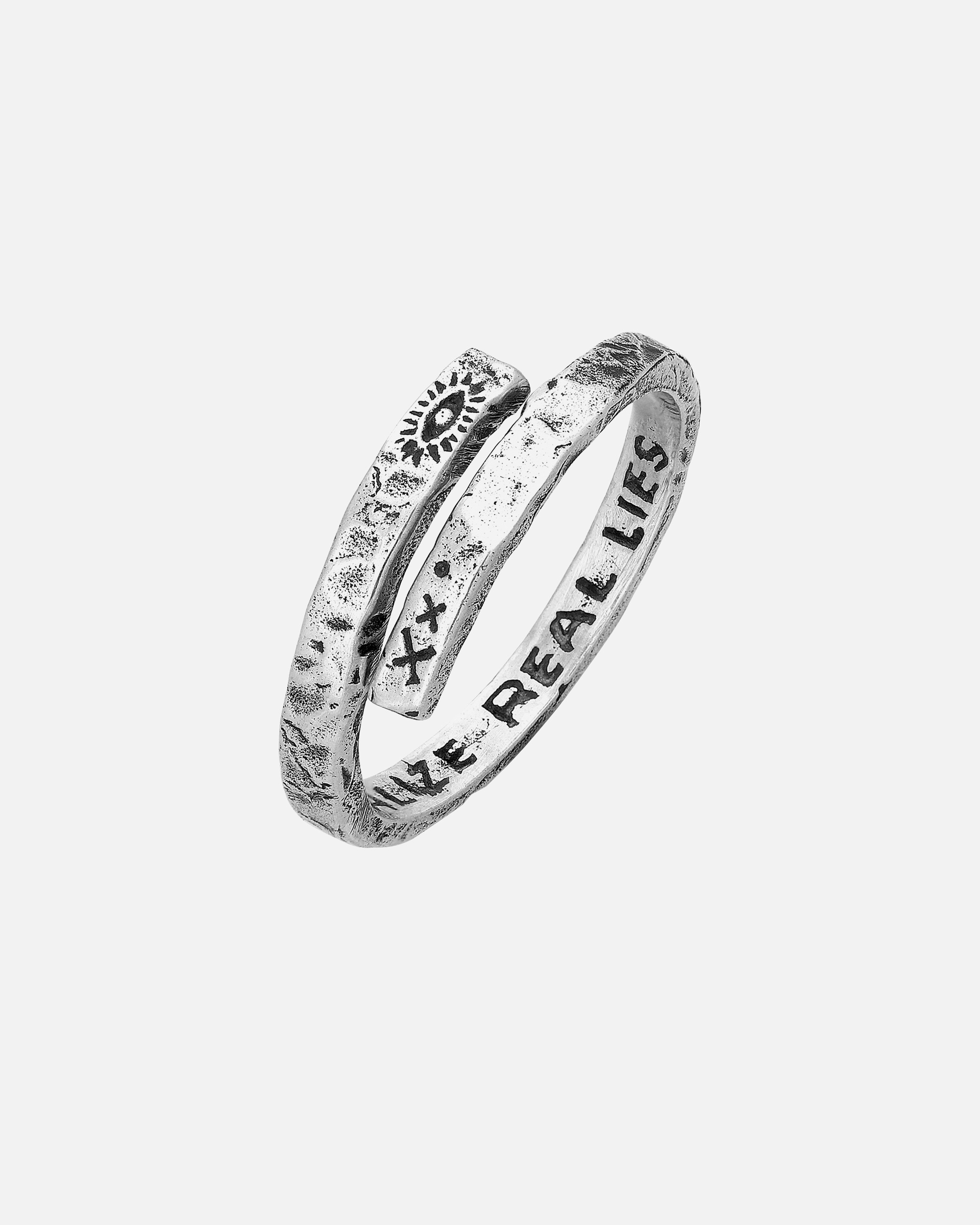 Bague for HommeHaze & GloryDefault Brand LineHG HAZE & GLORY - Bague Hommes en argent sterling 925, Bijoux Hommes, Bague en argent oxydé, Cool, Twisted Eye56