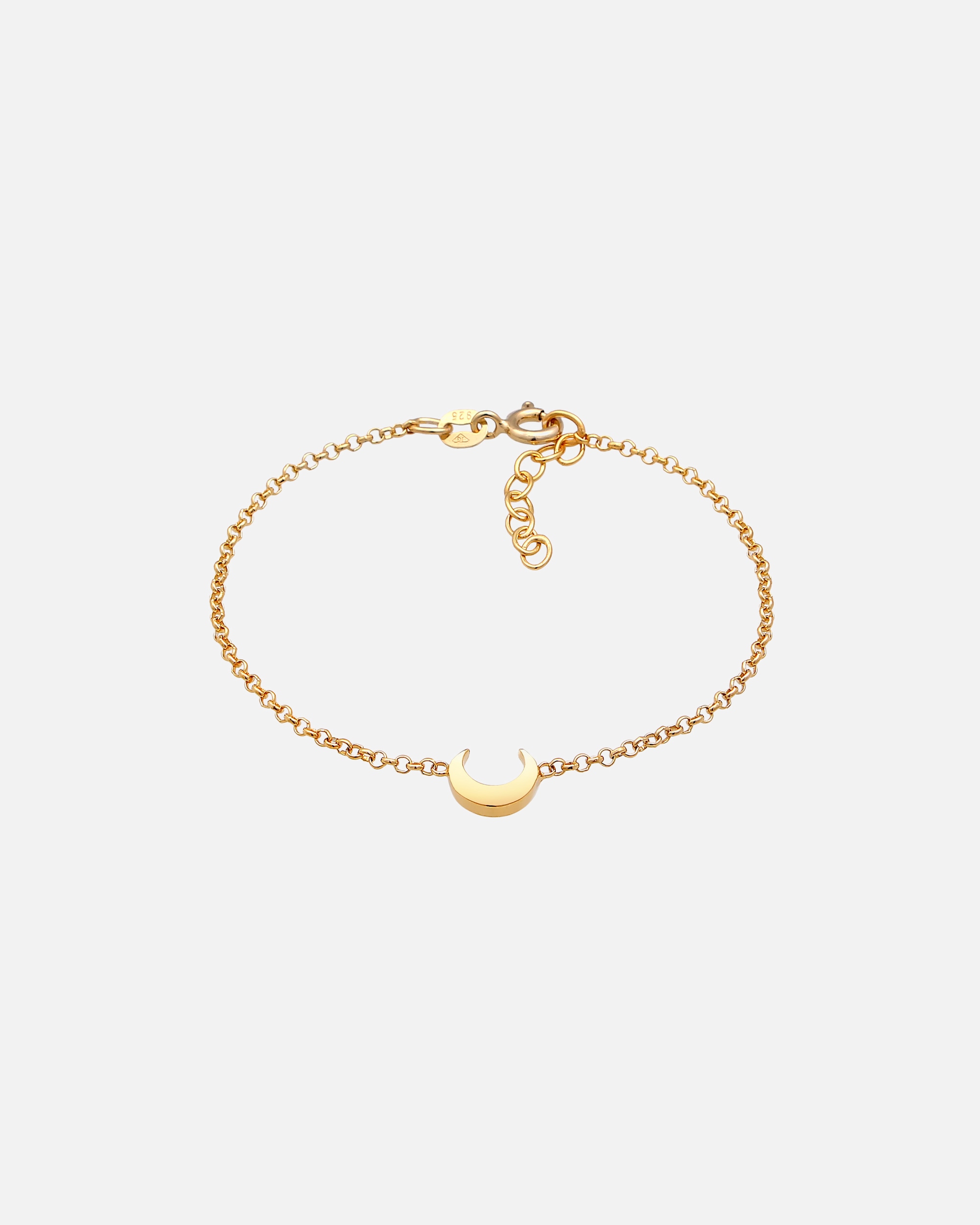 Armband für Weiblich Elli Kids Halbmond Mond Astro 925 Silber goldfarben