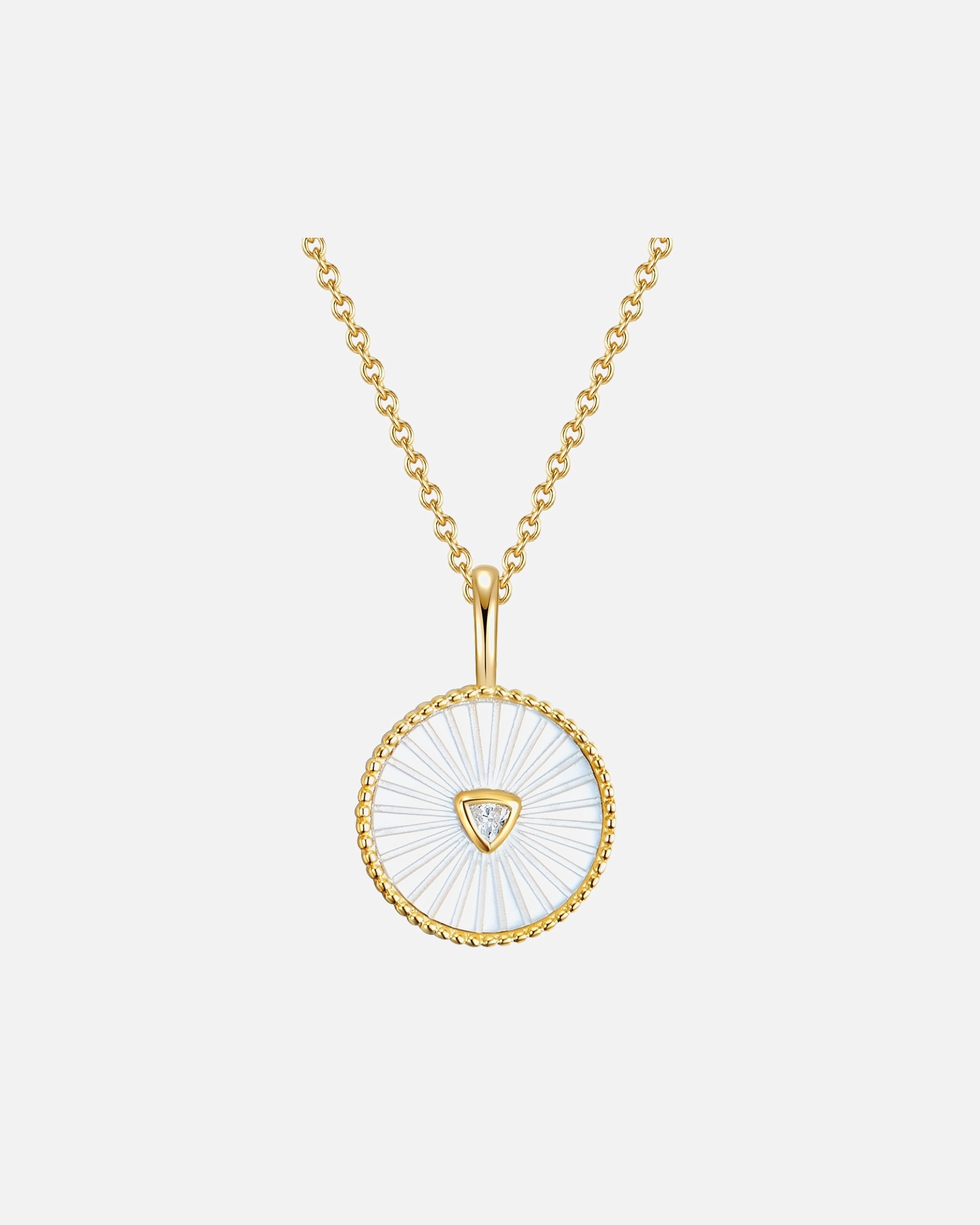 Collier for FemmeGlanzstücke MünchenCollier en argent Argent sterling Oxyde de zirconium (CZ) Nacre en Or jaune40,0 cm Basiskette + 5,0 cm Verlängerung