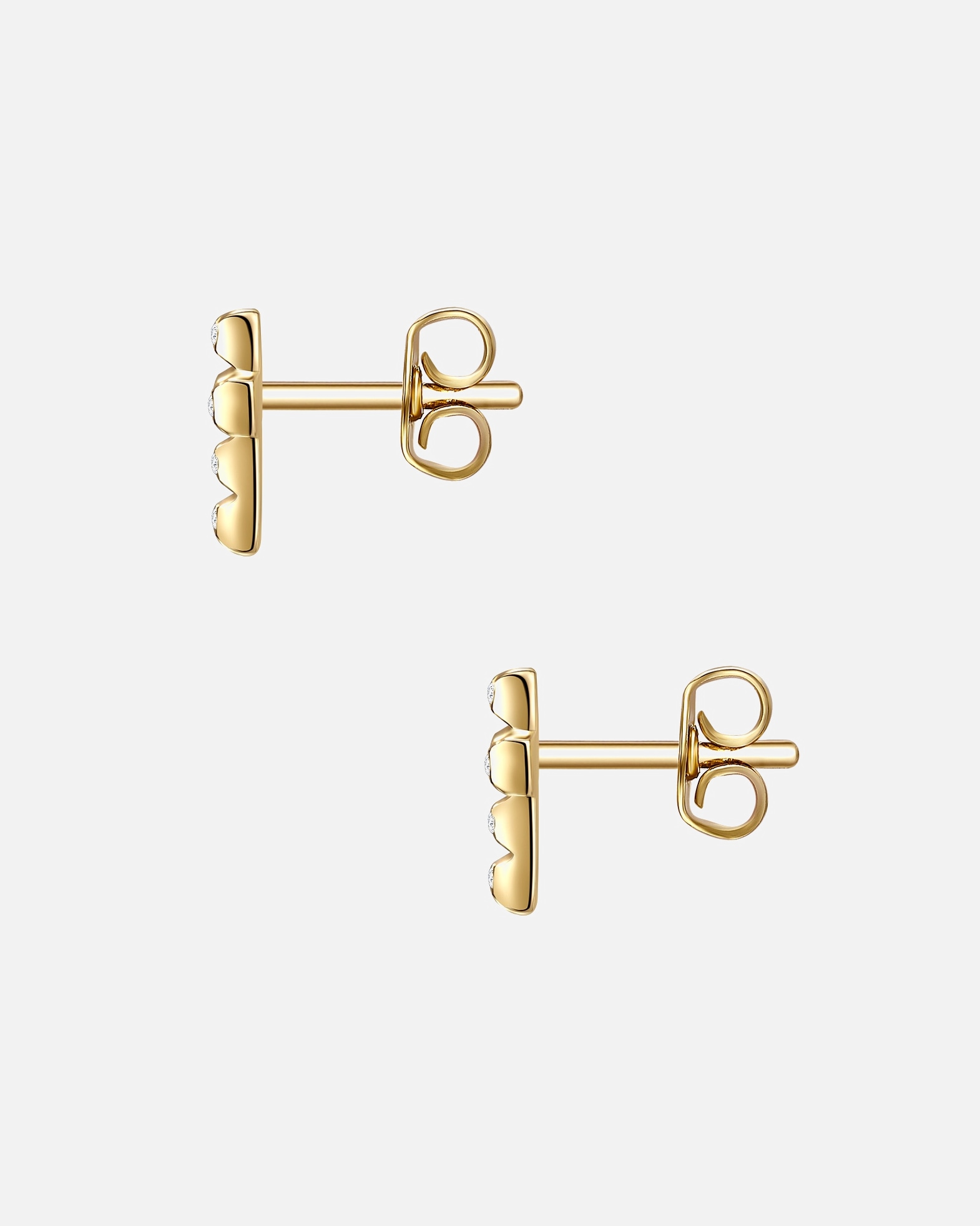 Boucle d'oreilles for FemmeGlanzstücke MünchenPuces d'oreilles en argent Croix Argent sterling Oxyde de zirconium (CZ) en Or jaune8,4 mm