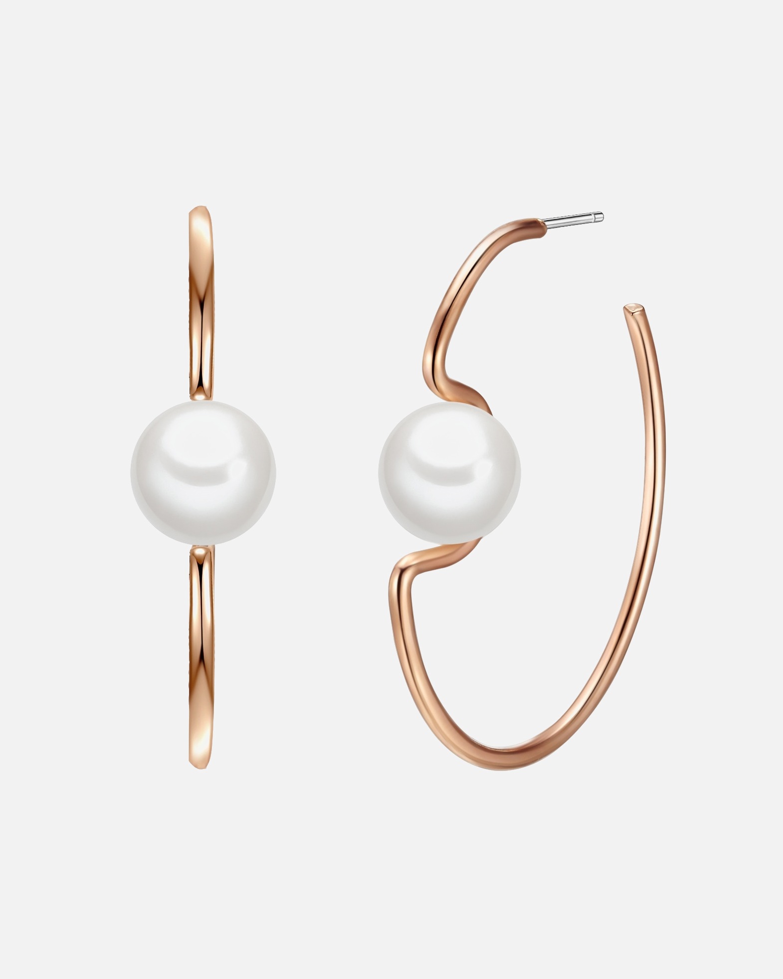 Créoles for FemmeCréoles en perle Métal Perles organiques en Or rose40,1 mm