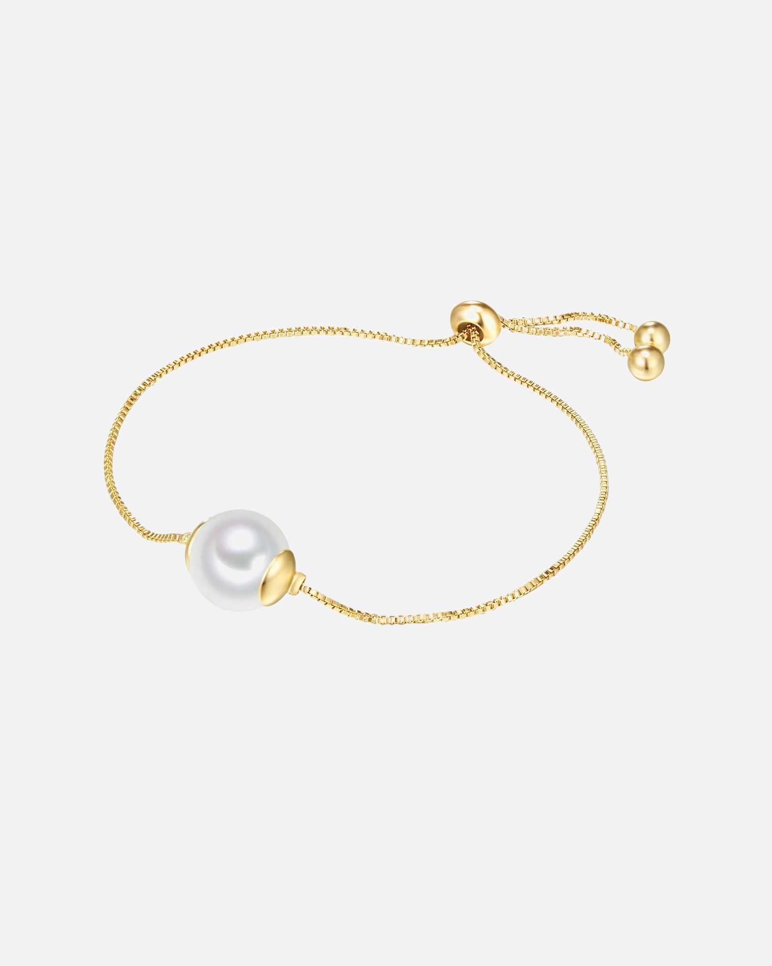 Bracelet for FemmeBracelet Laiton Perles organiques en Or jaune16,0 - 22,0 cm, flexibel einstellbar