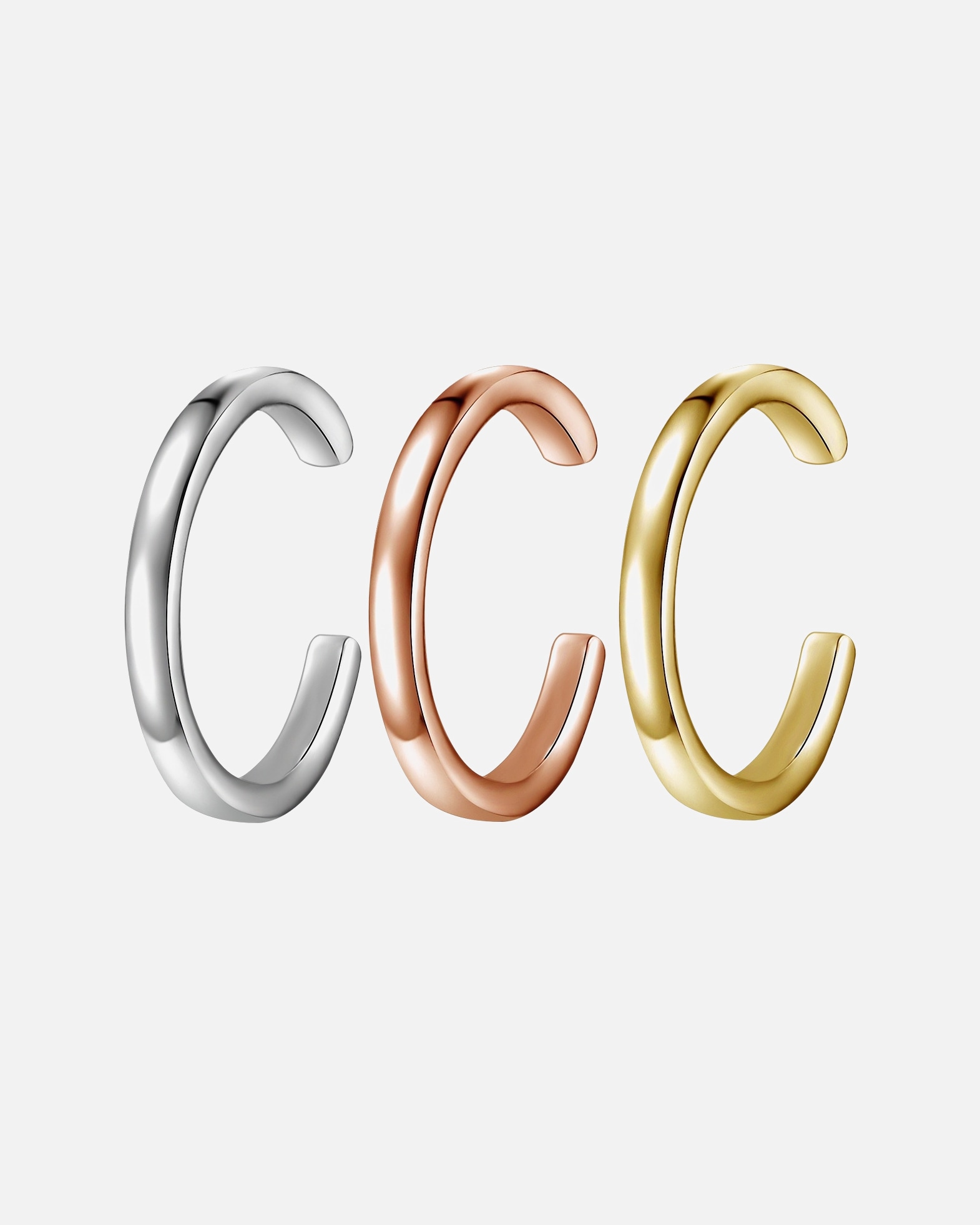 Boucle d'oreilles for FemmeGlanzstücke MünchenManchette d'oreille en argent Argent sterling en Argent/or jaune/or rose13,0 mm